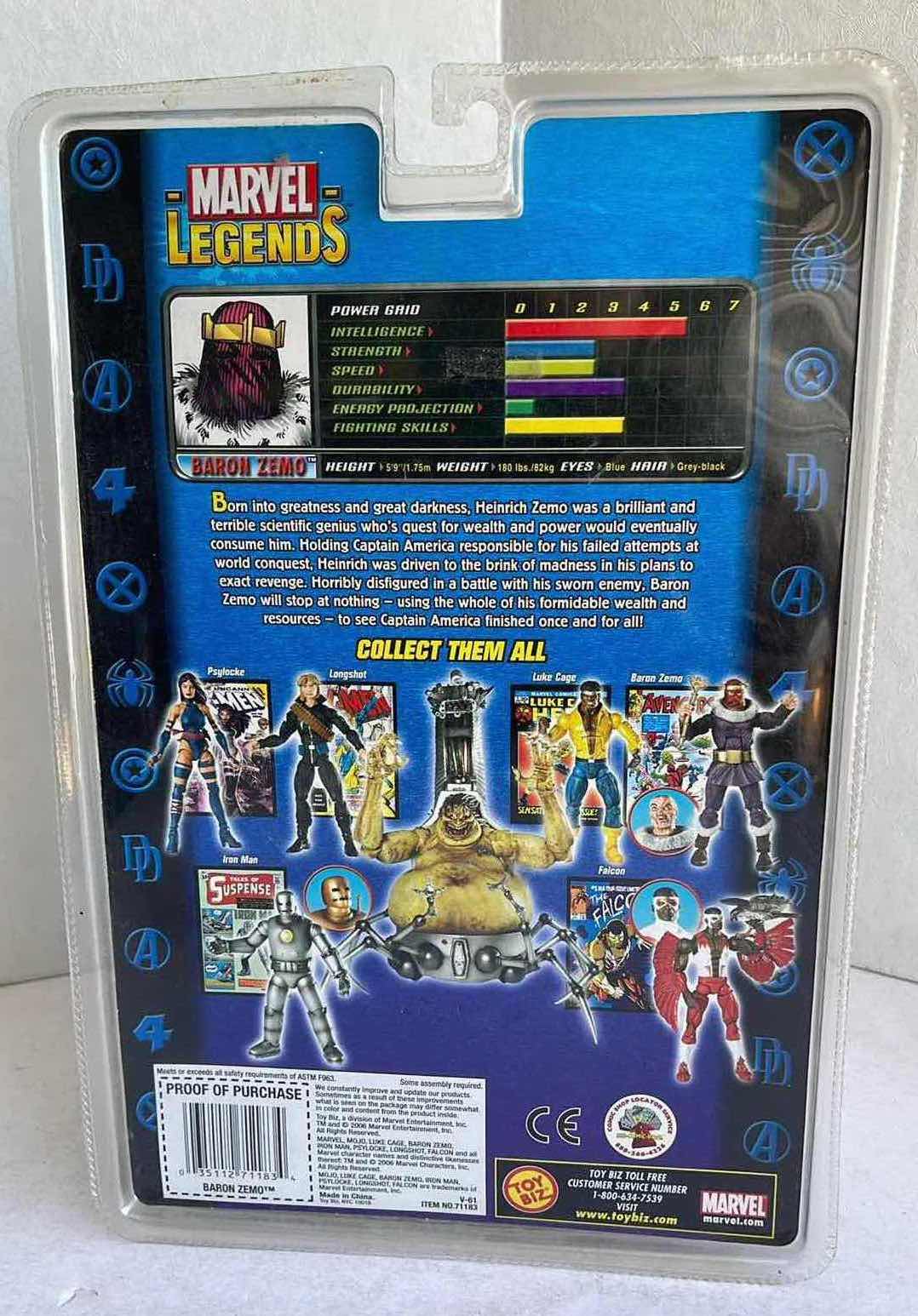 View 2 of NIB 2006 MARVEL LEGENDS BARON ZEMO MOJO SERIES WITH THE AVENGERS COMIC MSRP $39.99
