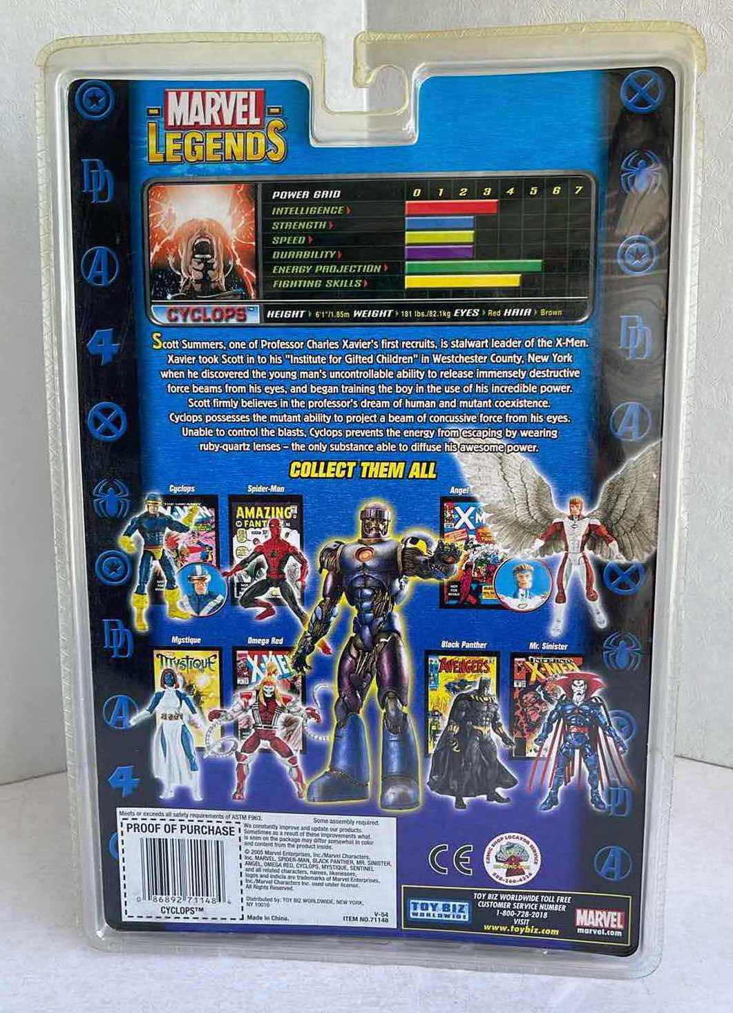 Photo 1 of NIB 2005 MARVEL LEGENDS CYCLOPS SENTINEL SERIES WITH X-MEN COMIC MSRP $35.99