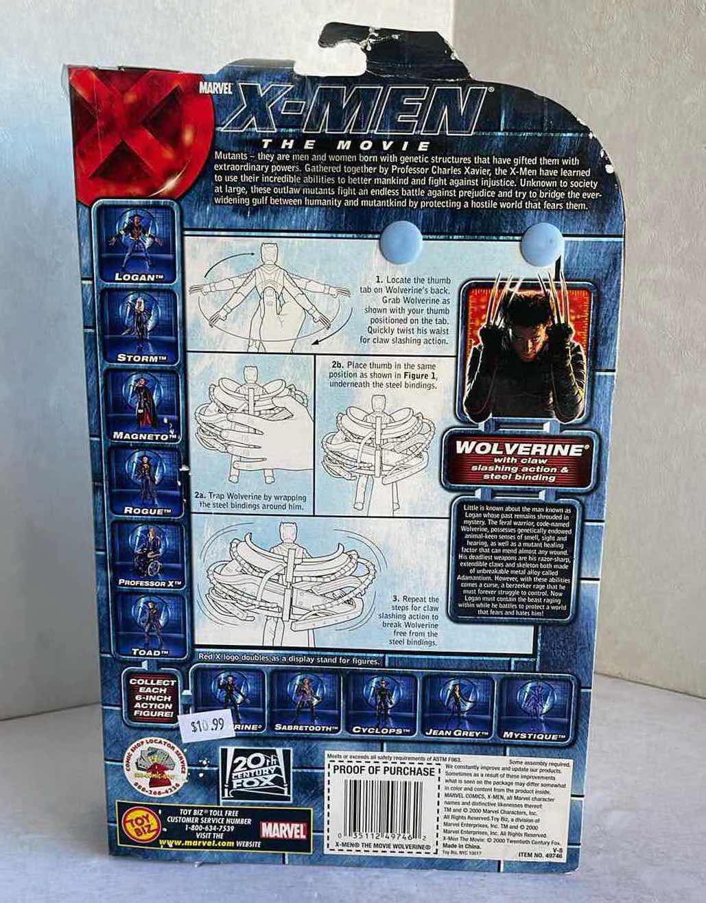 Photo 1 of NIB MARVEL X-MEN THE MOVIE HUGH JACKSON AS WOLVERINE MSRP $19.99