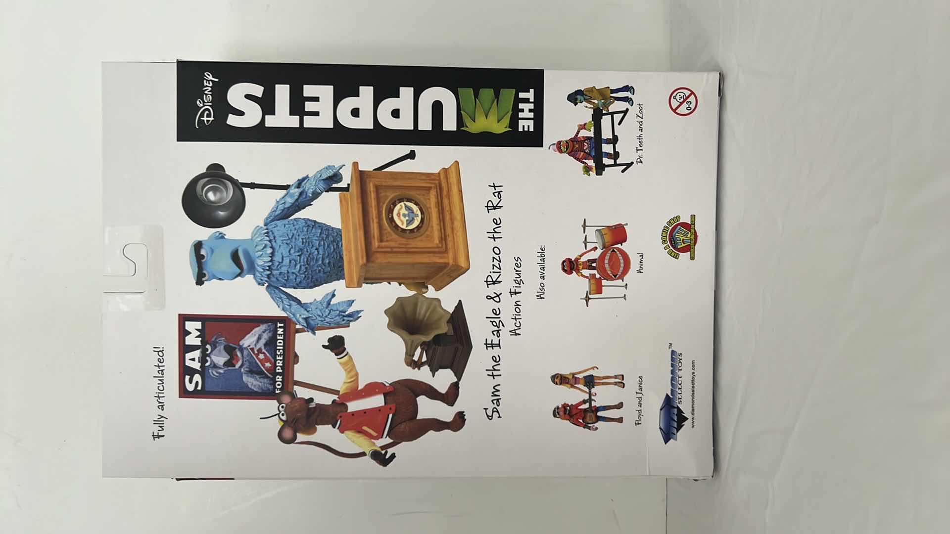 Photo 1 of NIB DISNEY THE MUPPETS "SAM THE EAGLE & RIZZO THE RAT" ACTION FIGURES MSRP $40