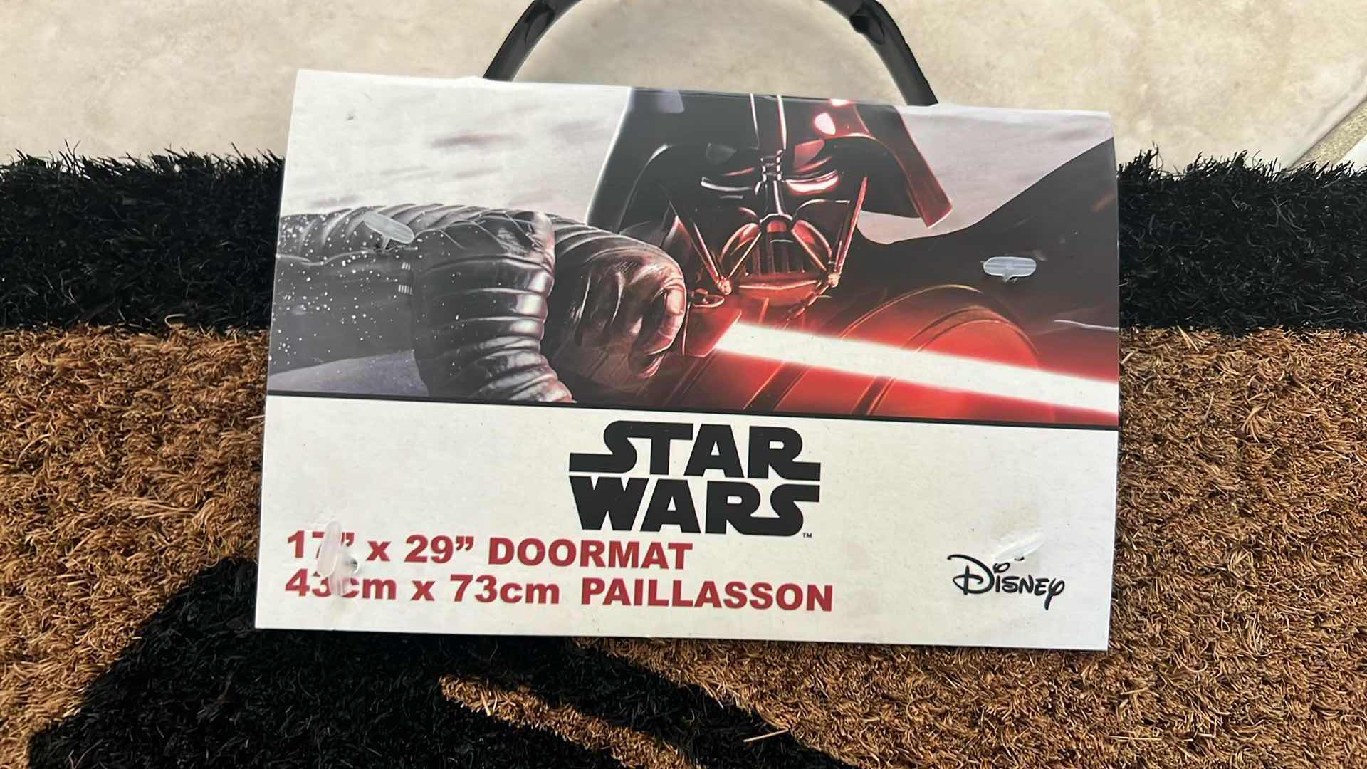 Photo 1 of NEW DISNEY STAR WARS "WELCOME TO THE DARK SIDE" DOORMAT 17" x 29" MSRP $25