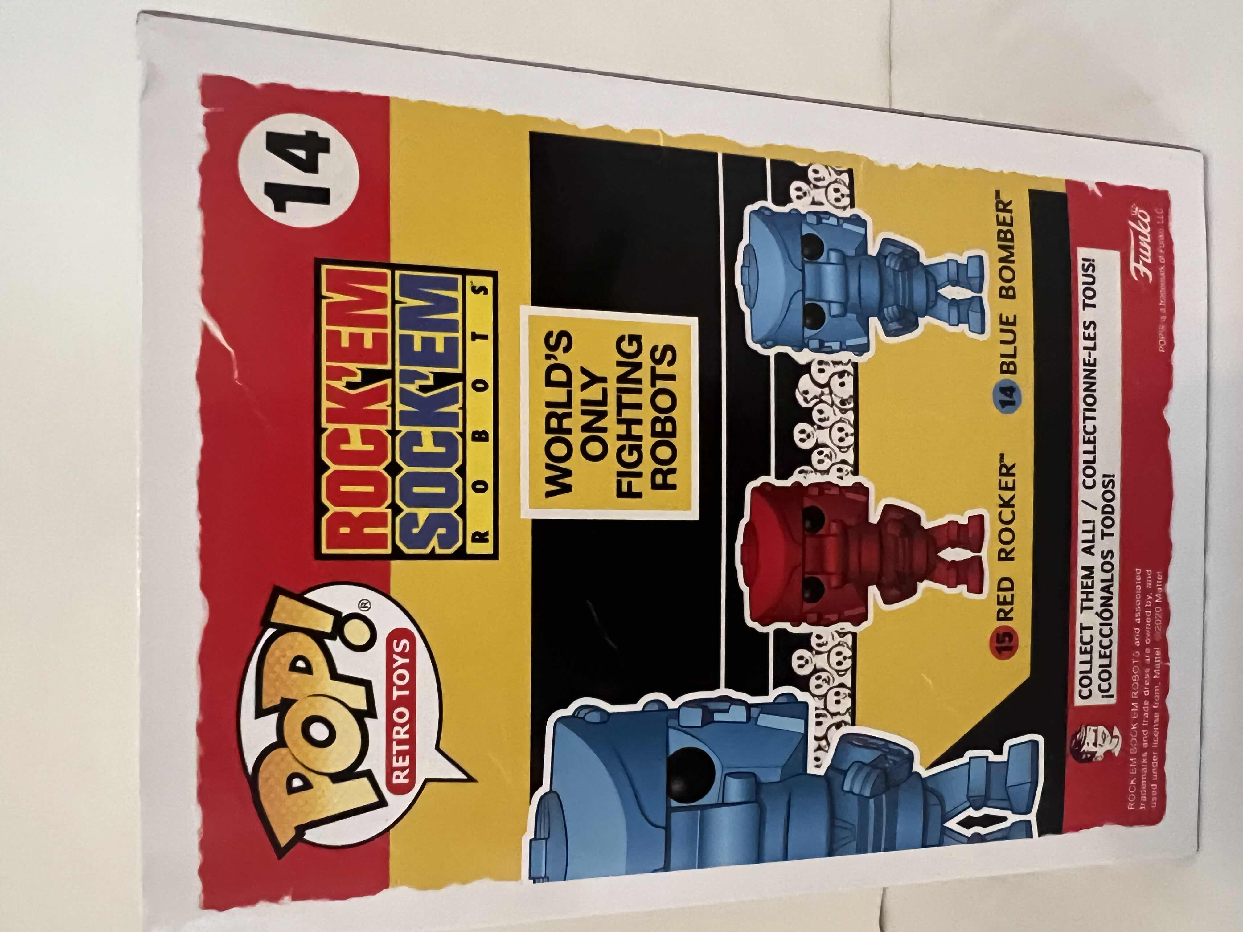 Photo 1 of NIB FUNKO POP RETRO! ROCK'EM SOCK'EM ROBOT "BLUE BOMBER" VINYL FIGURE MSRP $20