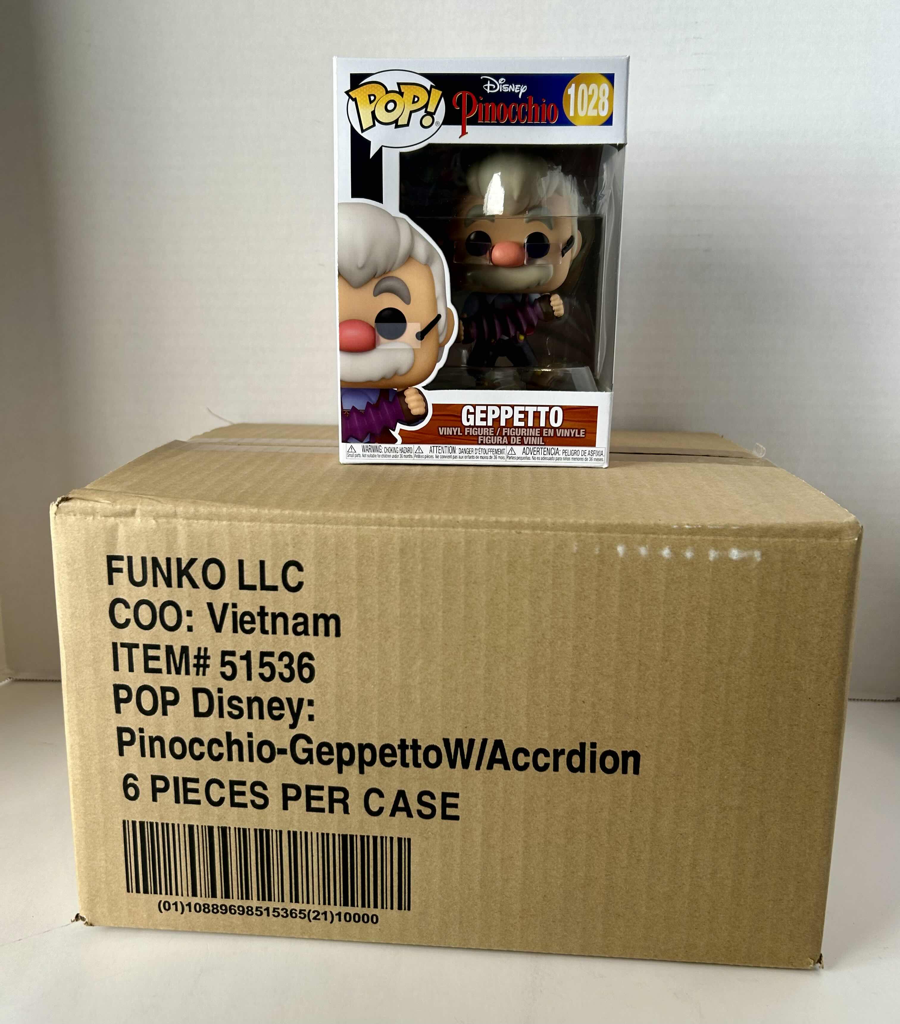 Photo 1 of FUNKO POP! DISNEY: PINOCCHIO: GEPPETO #1028
6 PER CASE