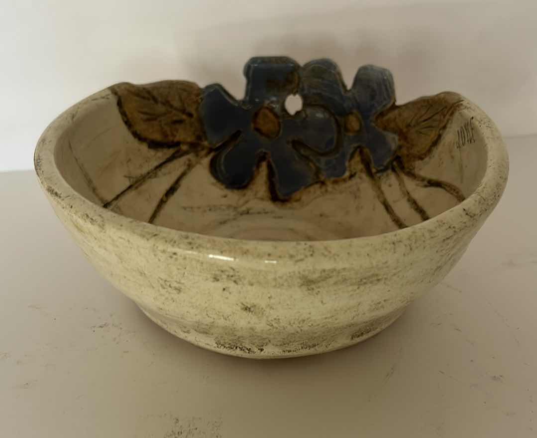 Photo 2 of HANDMADE STONEWARE CLAY BOWL FROM MONTANA 7” x 3