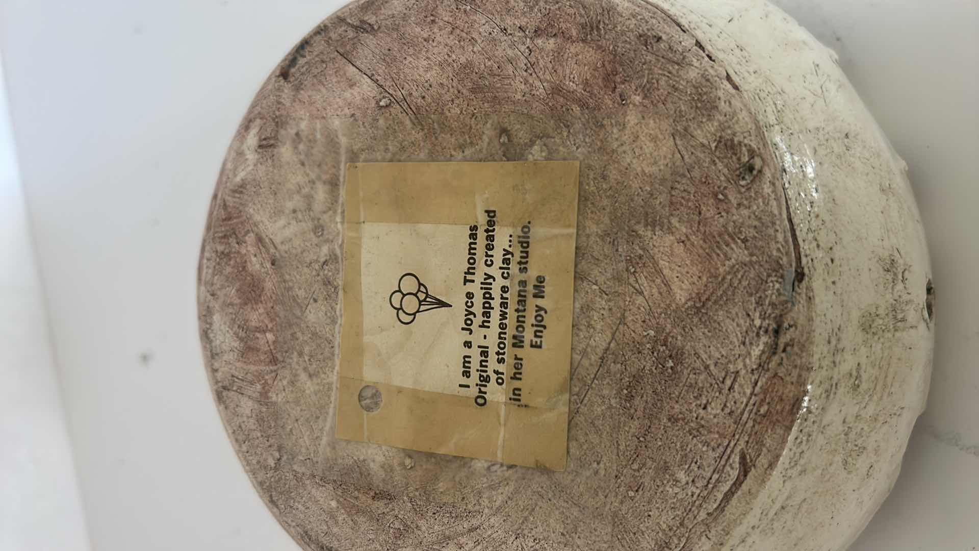 Photo 4 of HANDMADE STONEWARE CLAY BOWL FROM MONTANA 7” x 3