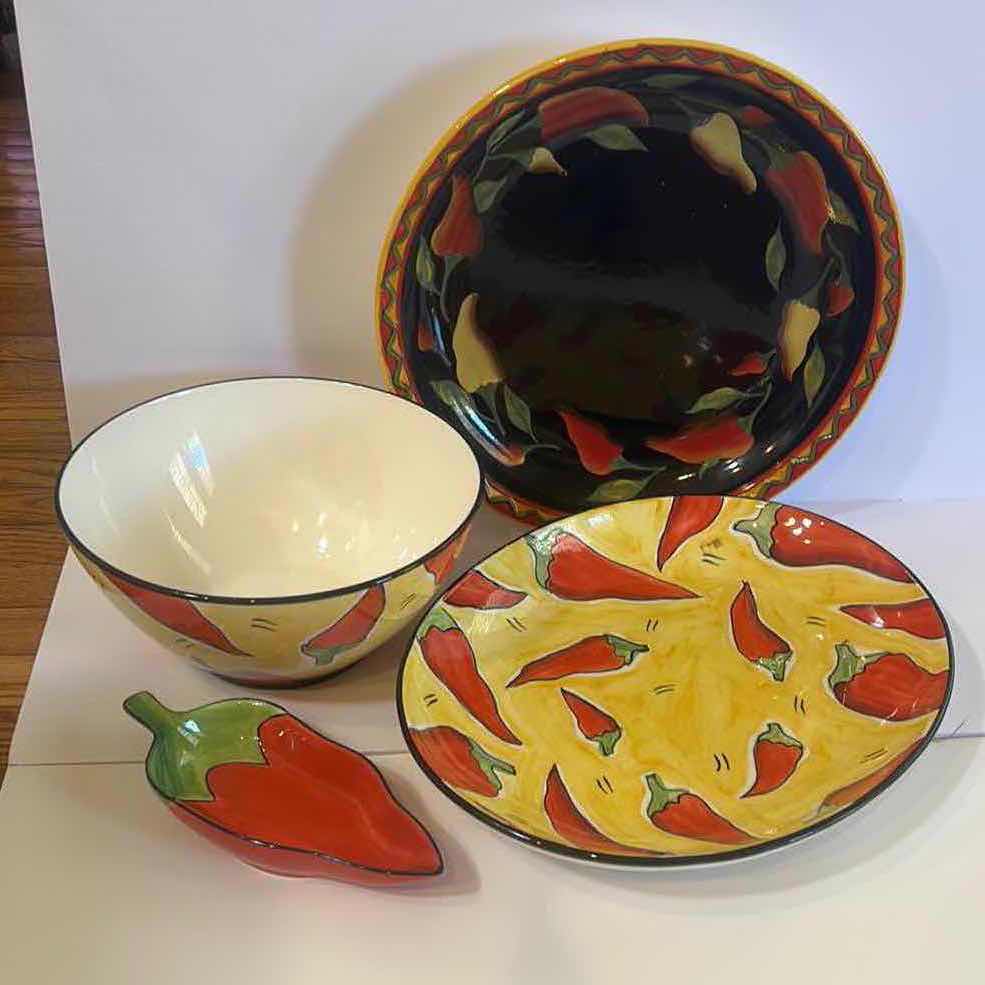 Photo 1 of KITCHENWARE- HOT PEPPER PLATTERS AND BOWLS (ROUND BOWL 16.5”)