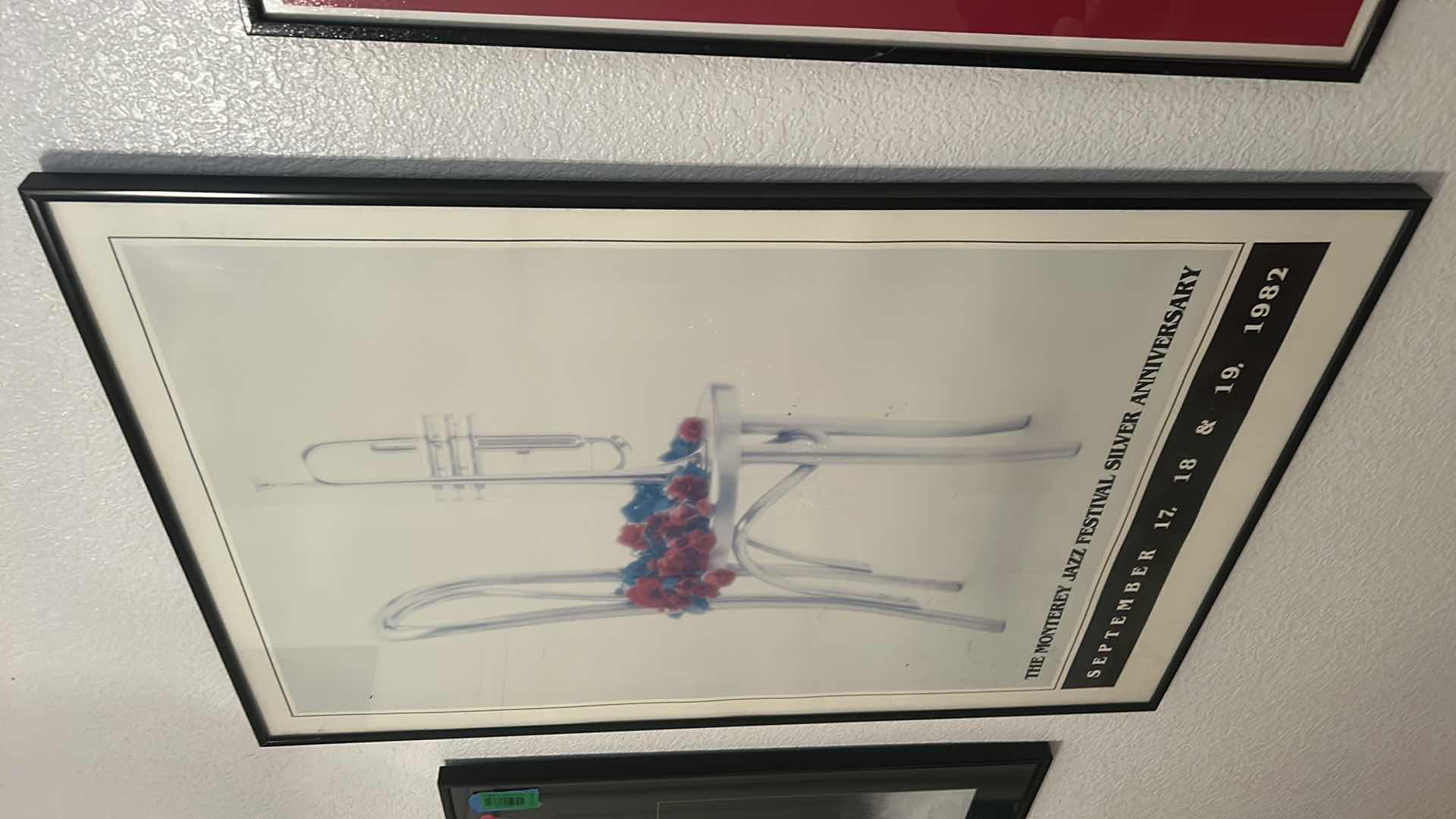 Photo 1 of FRAMED "MONTEREY JAZZ FESTIVAL SILVER ANNIVERSARY POSTER ARTWORK 22” x 33”