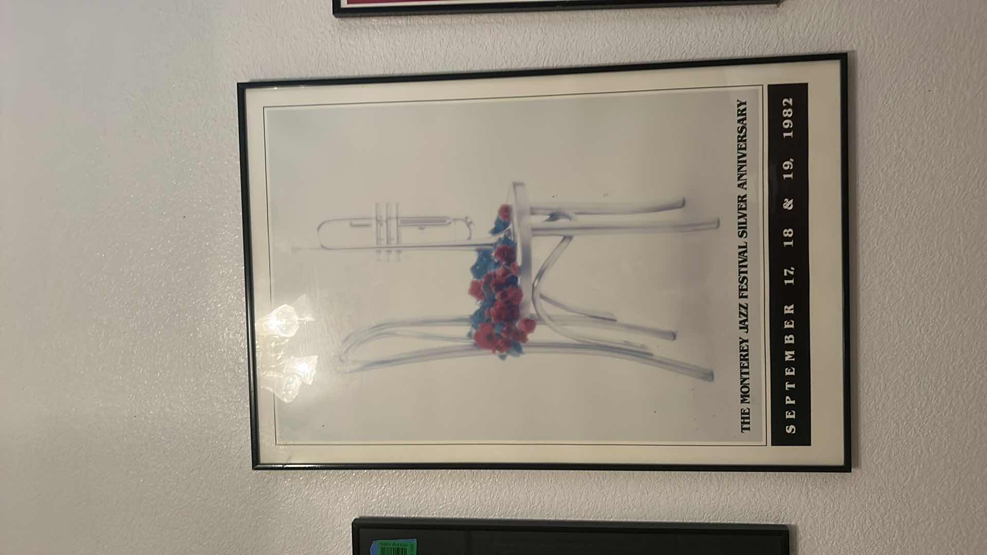 Photo 1 of FRAMED "MONTEREY JAZZ FESTIVAL SILVER ANNIVERSARY POSTER ARTWORK 22” x 33”