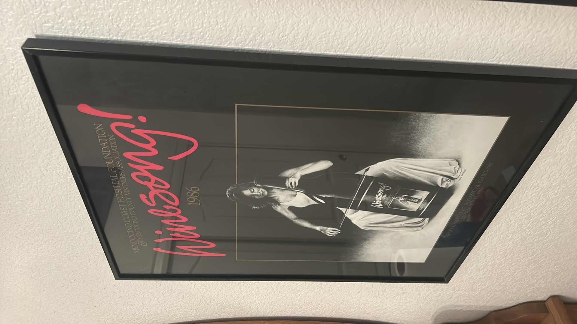 Photo 1 of FRAMED 'WINESONG" POSTER ARTWORK 18” x 24”