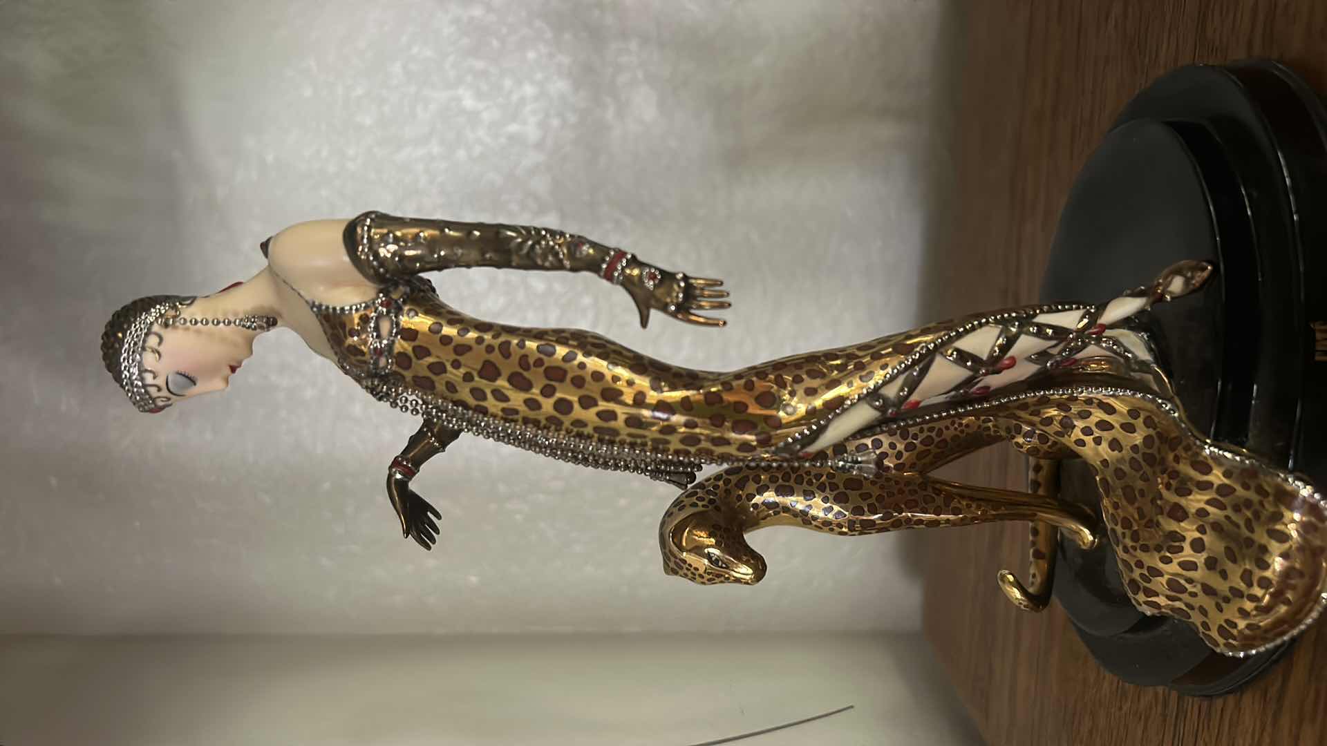 Photo 1 of ERTE NUMBERED LIMITED EDITION OCELOT BY FRANKLIN MINT H9”