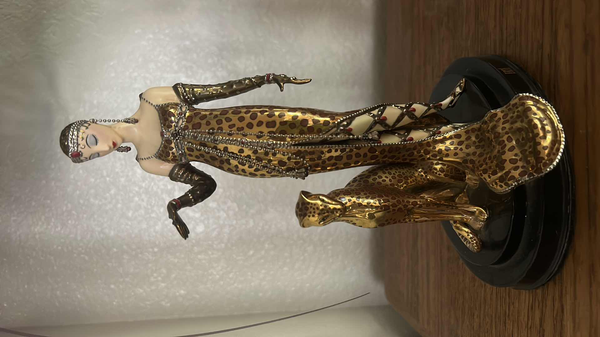 Photo 1 of ERTE NUMBERED LIMITED EDITION OCELOT BY FRANKLIN MINT H9”