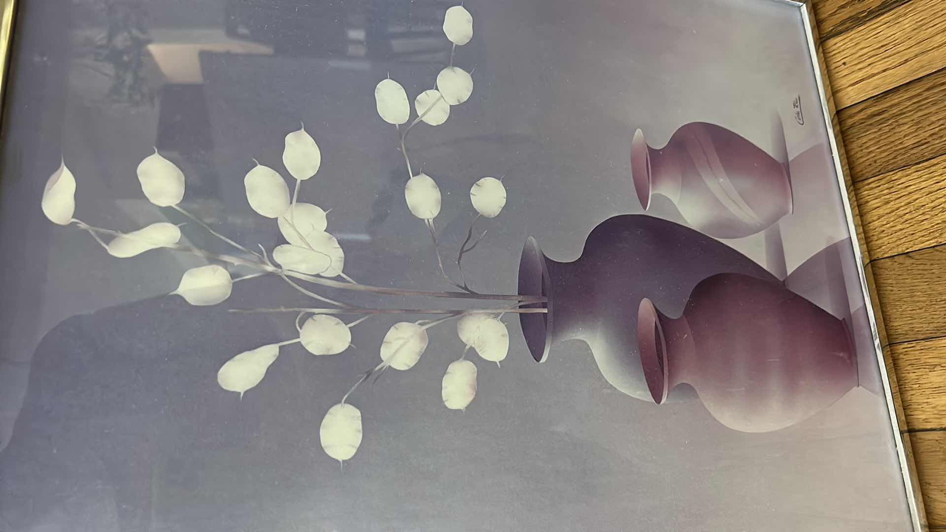 Photo 1 of FRAMED "THREE VASES' CARLOS RIOS ARTWORK 16” x 20.5”