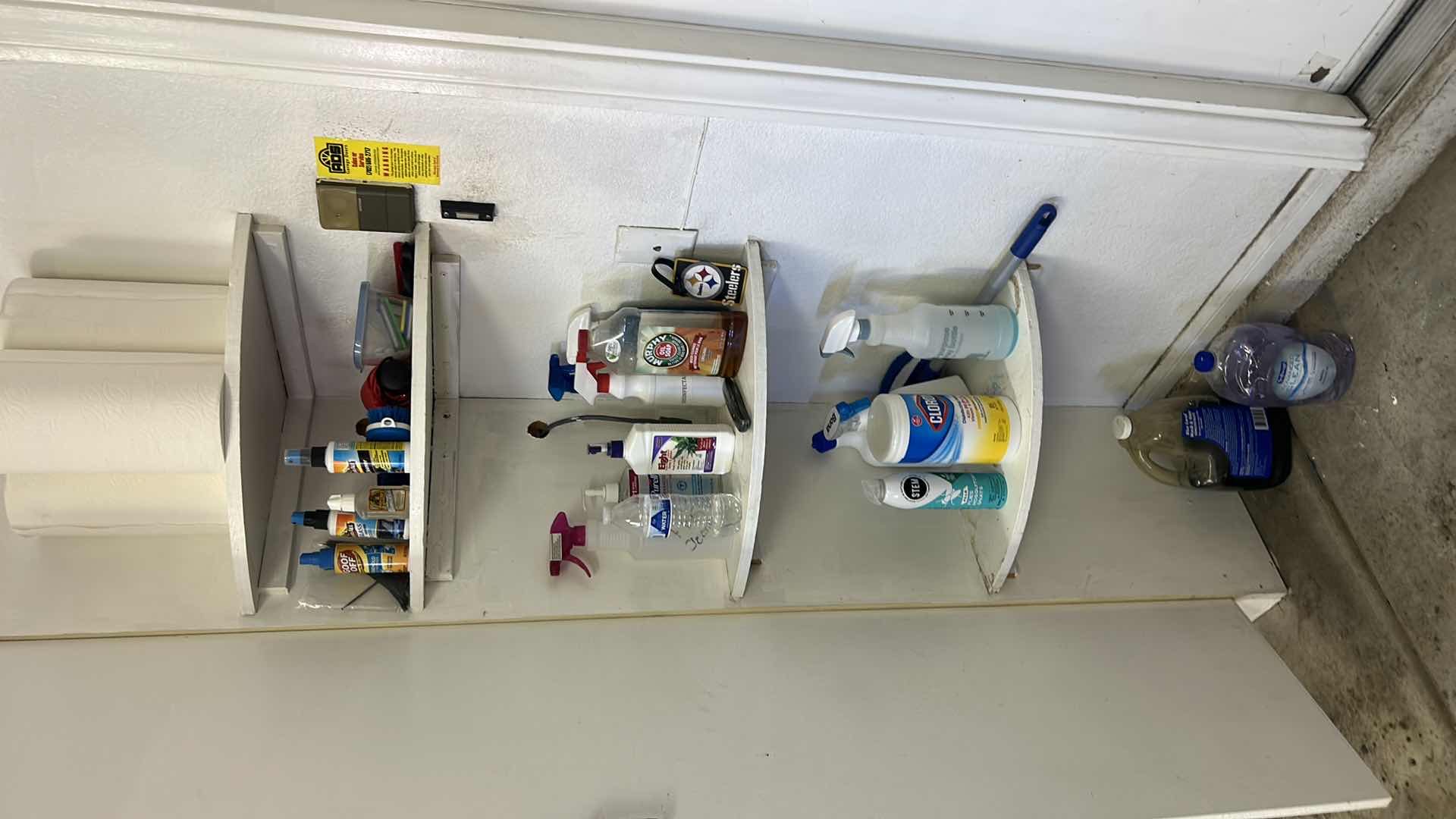 Photo 1 of CONTENTS OF CORNER SHELVES IN GARAGE