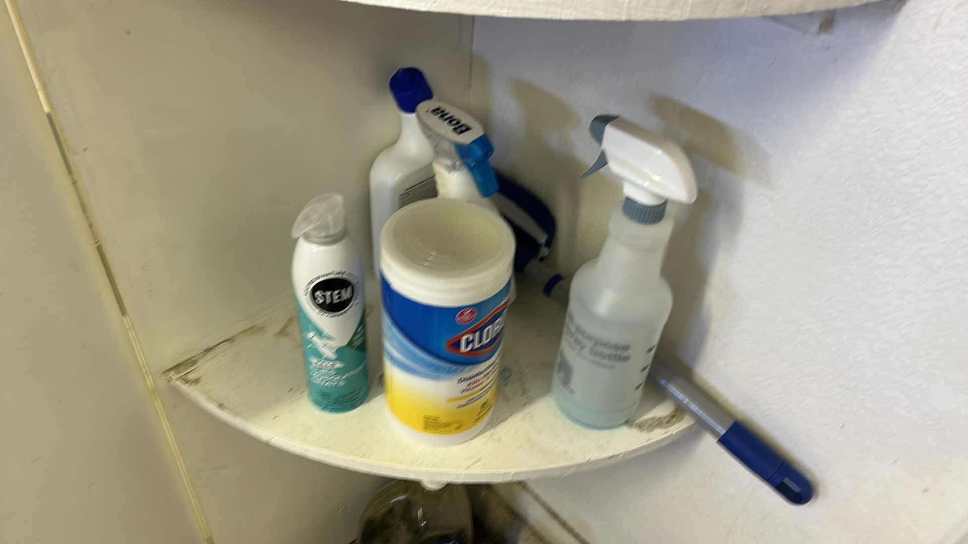 Photo 1 of CONTENTS OF CORNER SHELVES IN GARAGE