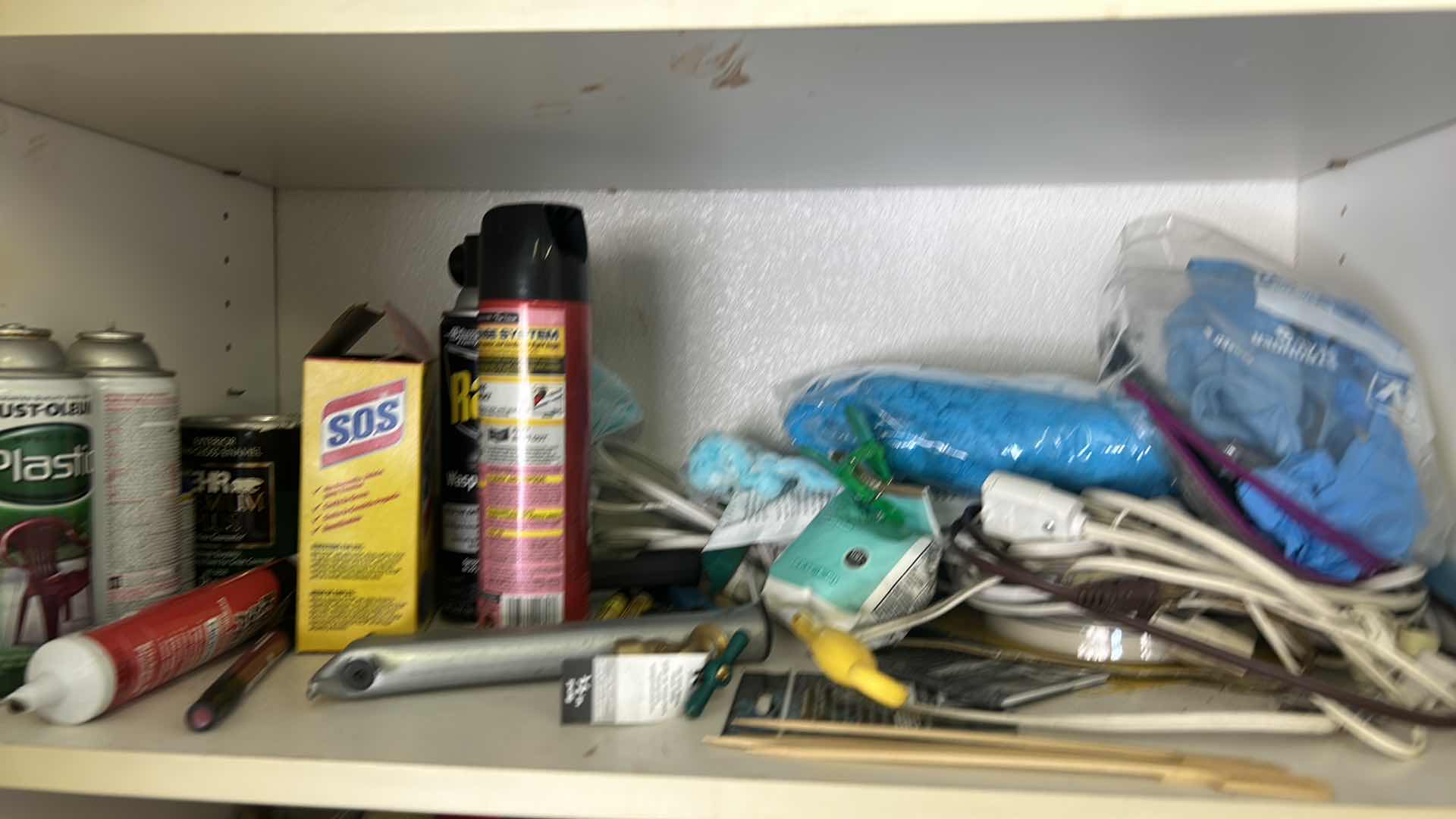 Photo 1 of CONTENTS OF CABINET IN GARAGE