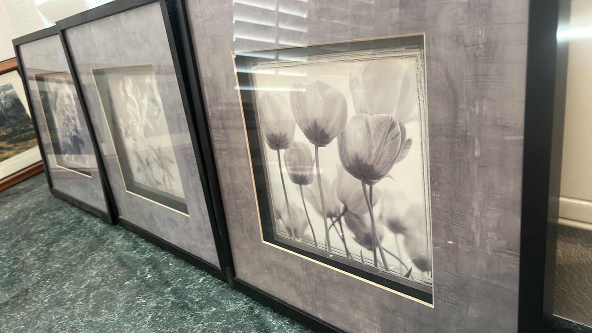 Photo 1 of 3 FRAMED SHADOW BOX “FLORAL” ARTWORK 17“ x 17“