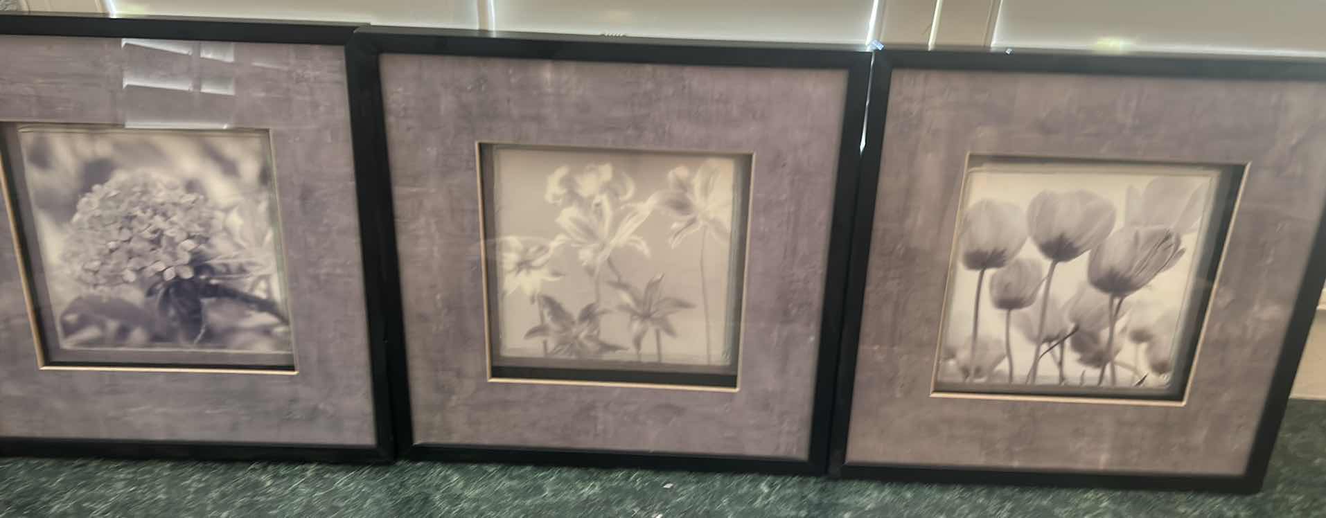 Photo 1 of 3 FRAMED SHADOW BOX “FLORAL” ARTWORK 17“ x 17“