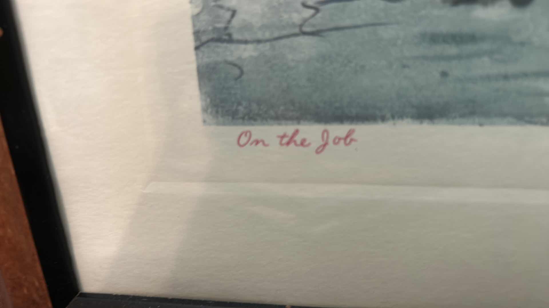 Photo 1 of 2 - FRAMED “ AUTUMN MORNING AND ON THE JOB” A LASSELL RIPLEY, SIGNED ARTWORK 19” x 15”