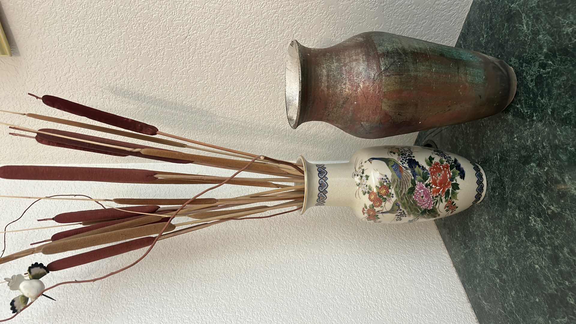 Photo 1 of HOME DECOR - PORCELAIN VASE AND CERAMIC POTTERY VASE (TALLEST 13.5”)