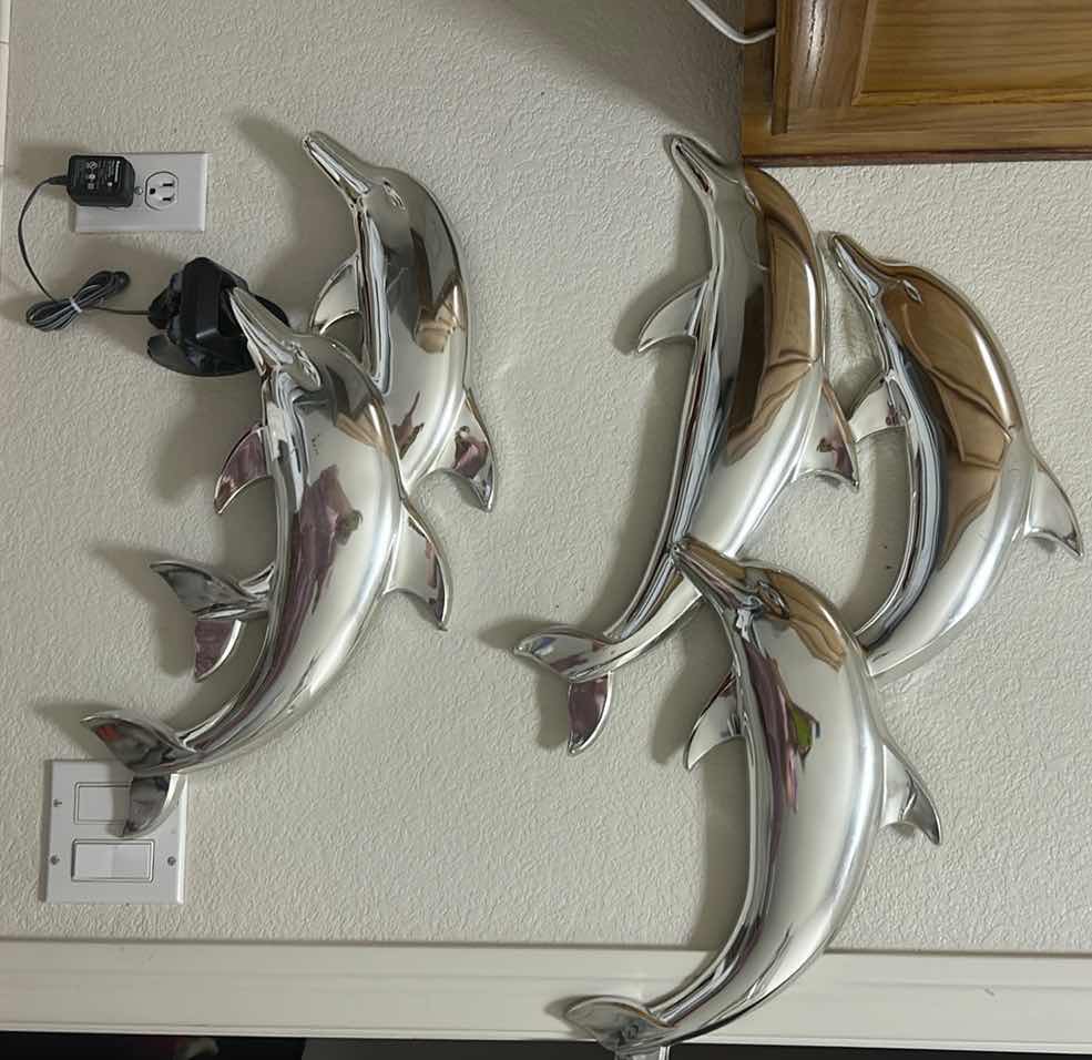 Photo 1 of DOLPHIN WALL DECOR - LIGHTWEIGHT MATERIAL (LARGEST 31” x 18”)