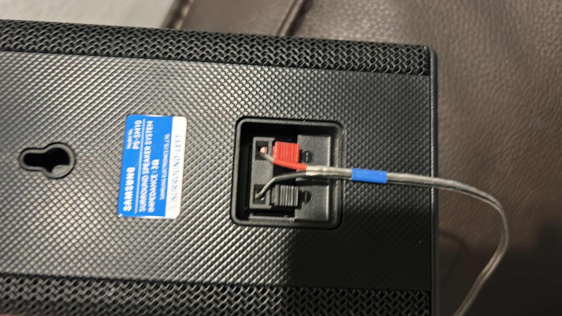 Photo 1 of BLACK FLOATING SHELF AND SURROUND SOUND 3 SPEAKERS (2 WALL MOUNTED AND 1 FLOOR)