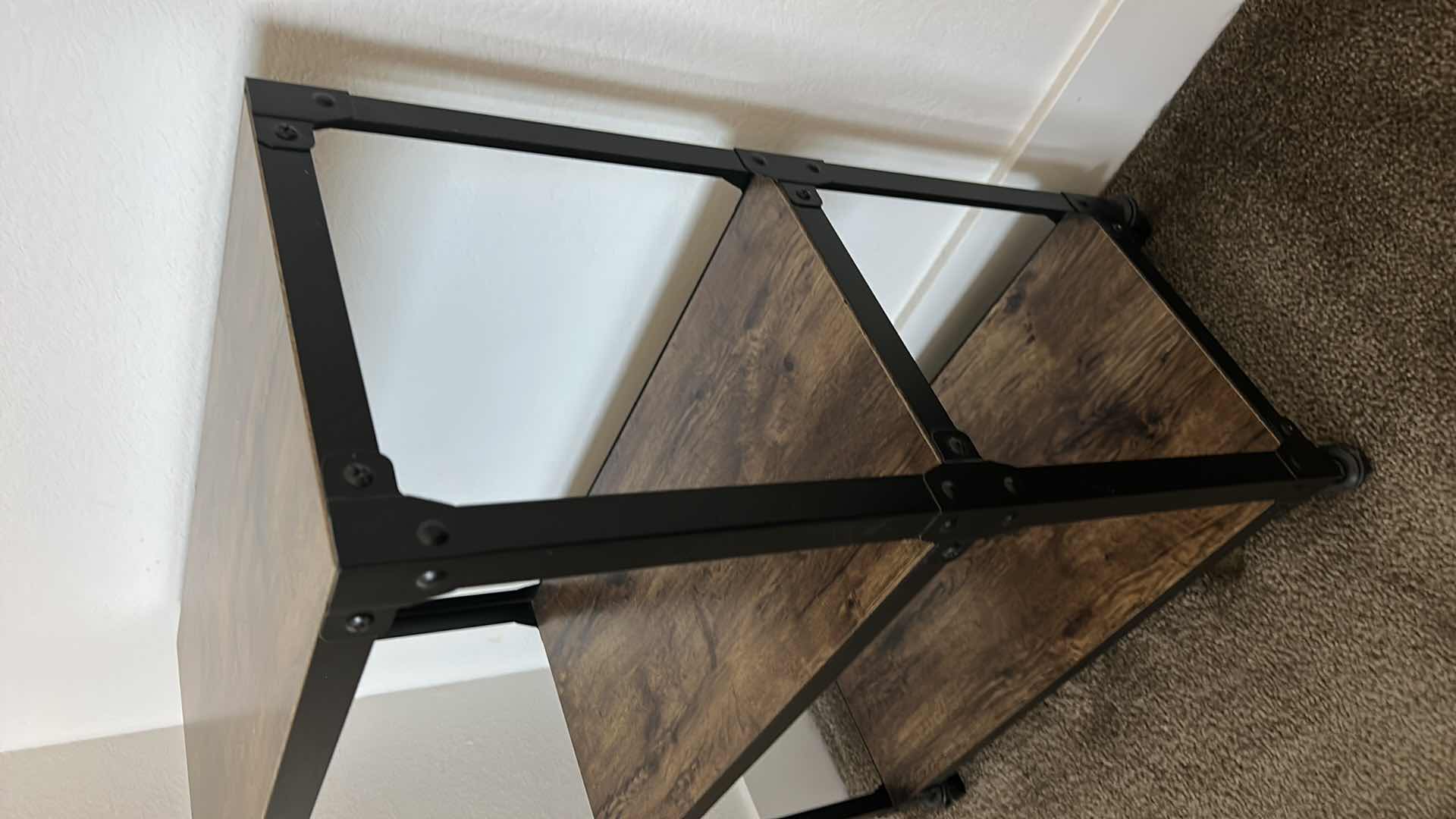 Photo 1 of WOOD AND METAL ROLLING CART 23“ x 12“ x 30“