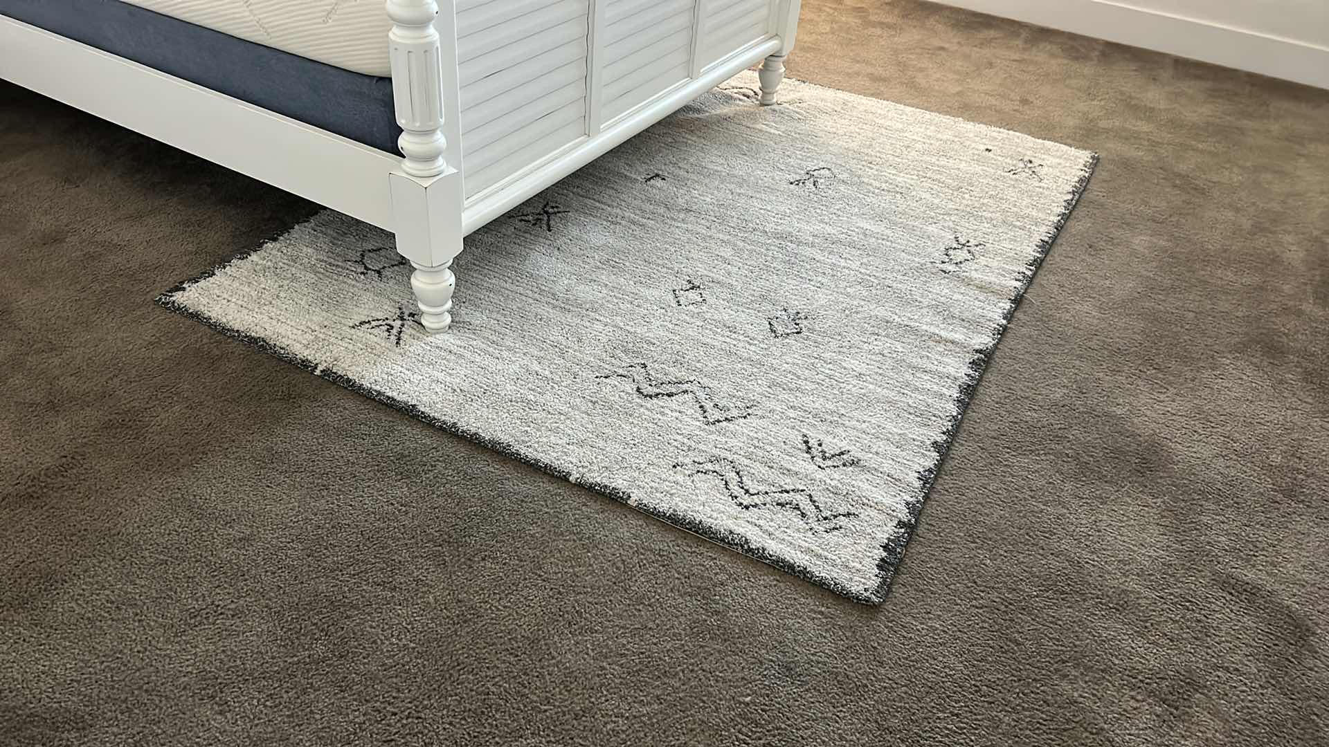 Photo 1 of OFF WHITE AND DARK GRAY AREA RUG 61” x 82”