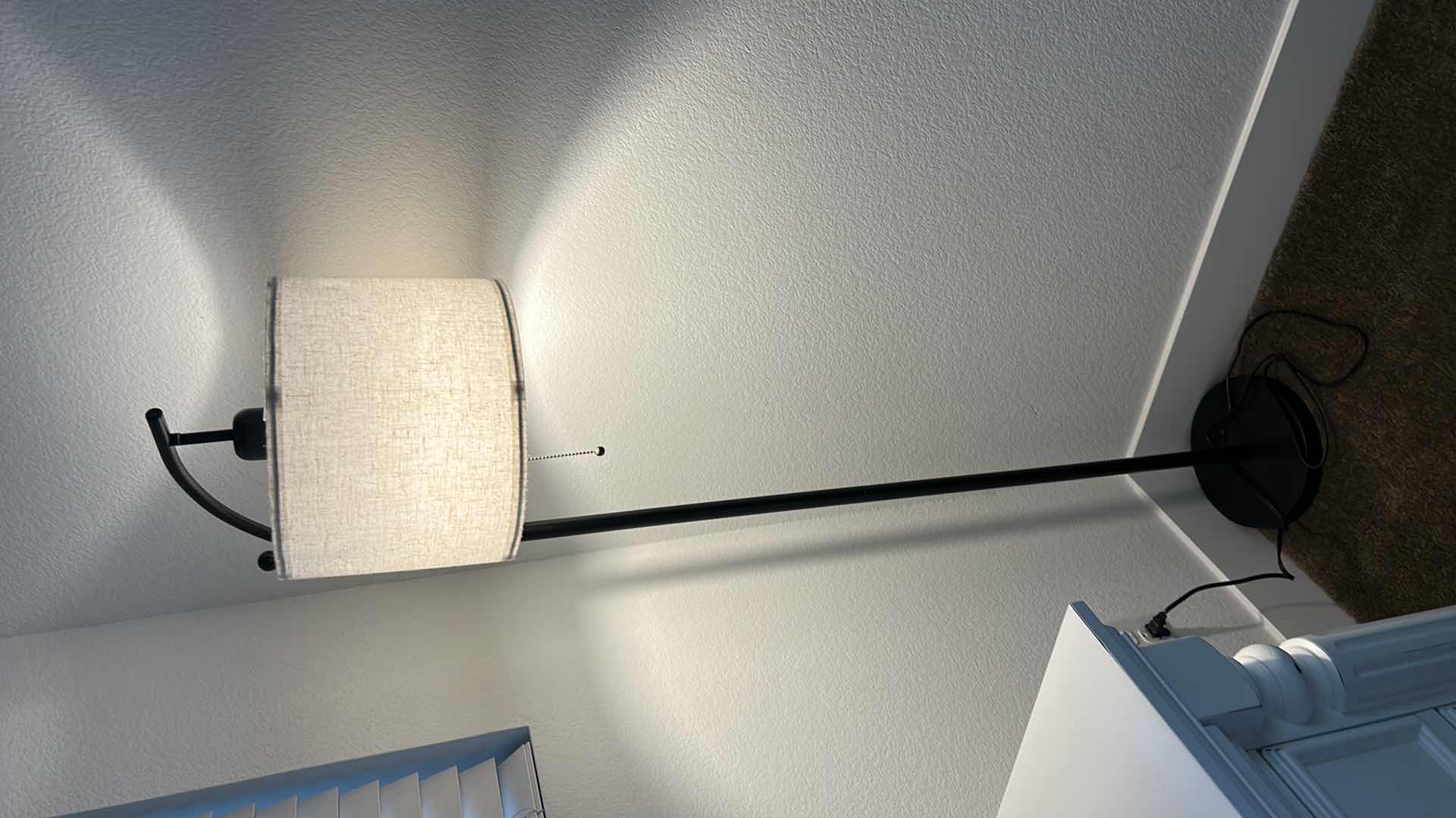 Photo 1 of 5’ METAL FLOOR LAMP WITH LINEN SHADE