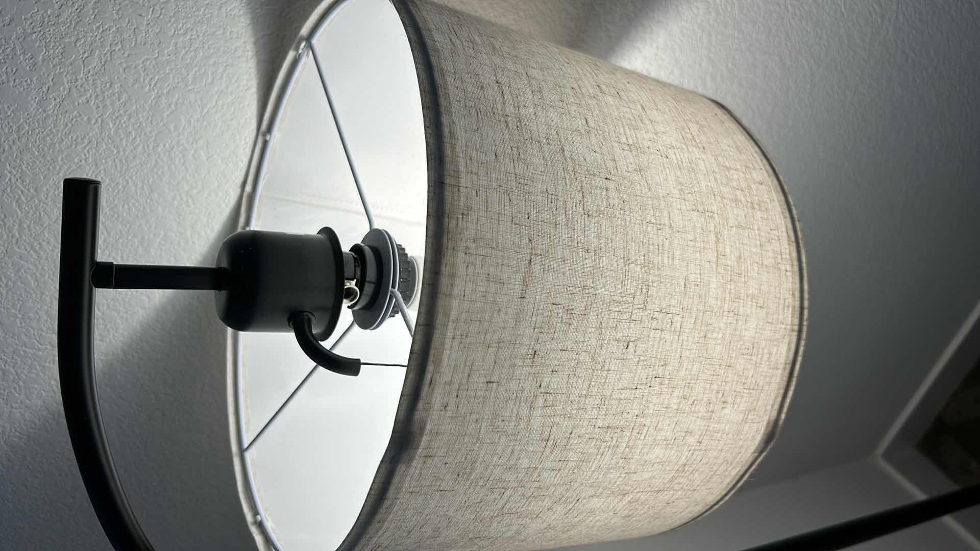 Photo 1 of 5’ METAL FLOOR LAMP WITH LINEN SHADE