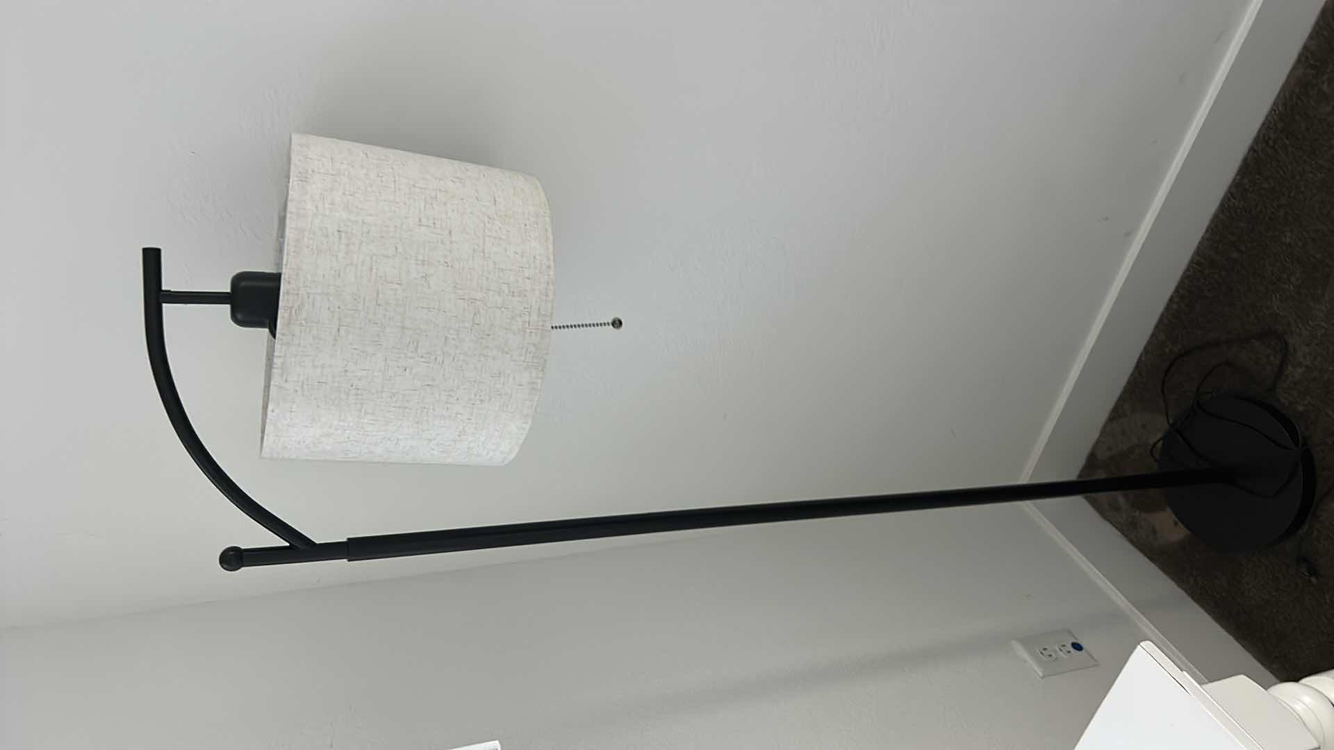 Photo 1 of 5’ METAL FLOOR LAMP WITH LINEN SHADE