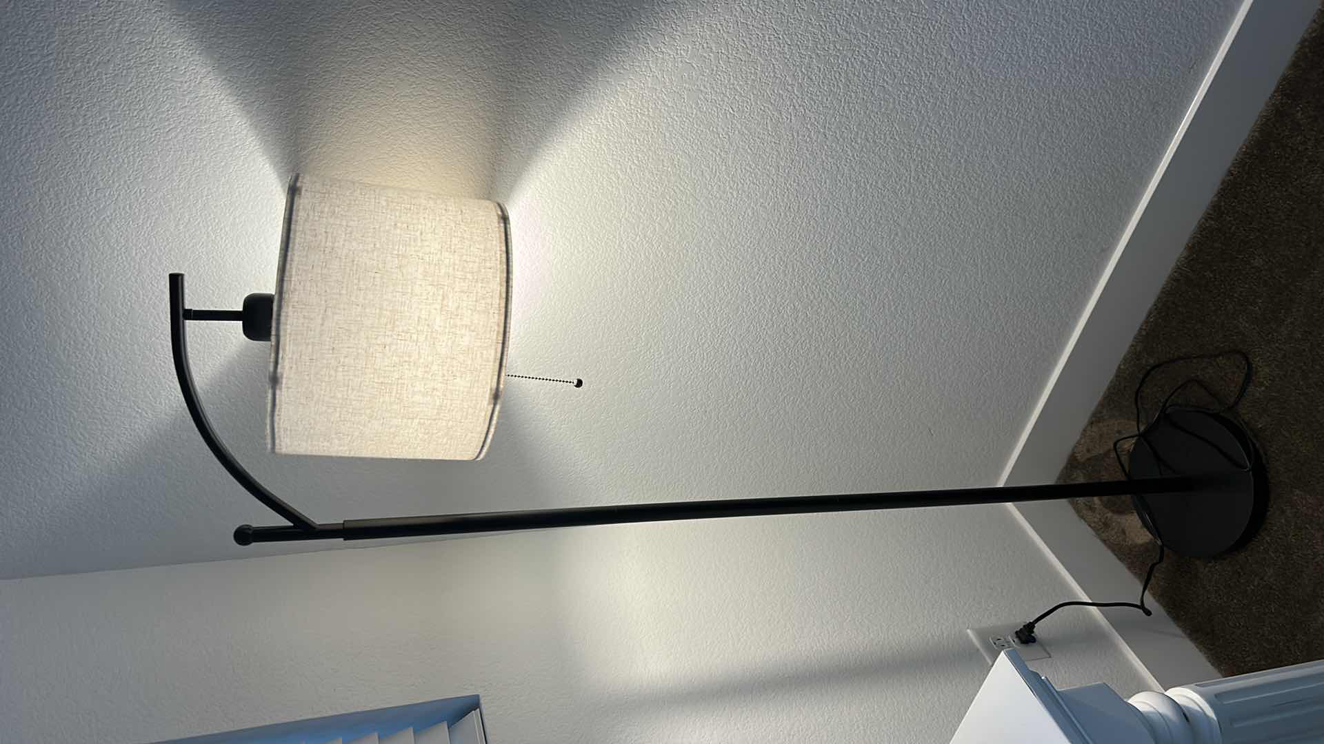 Photo 1 of 5’ METAL FLOOR LAMP WITH LINEN SHADE