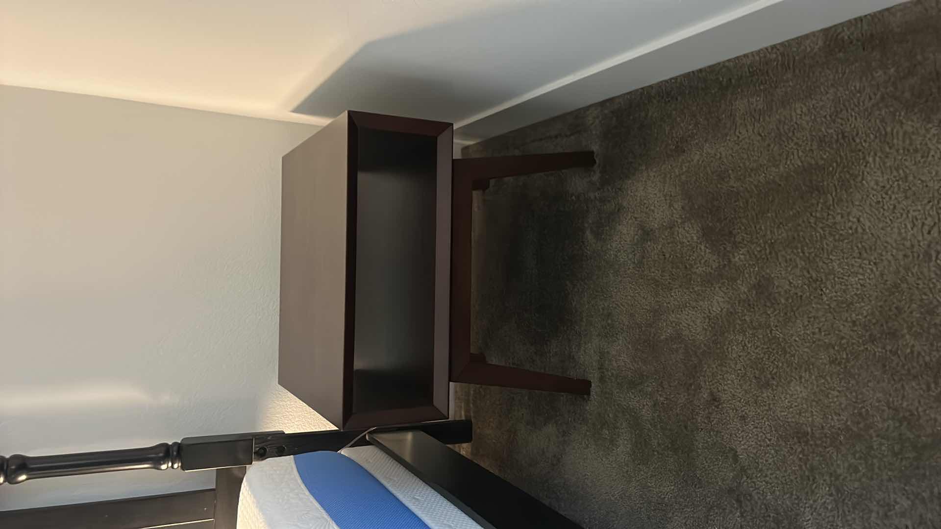 Photo 1 of WOOD NIGHTSTAND WITH OPEN SHELF 22” x 22” x 22” (LAMP SOLD SEPERATELY)