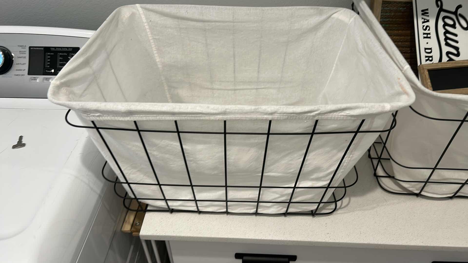 Photo 1 of 2 METAL BASKETS 21” x 17” x 12” AND LAUNDRY ROOM DECOR