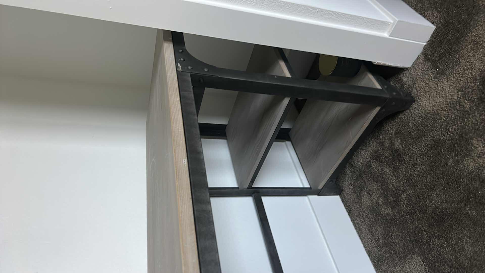 Photo 1 of METAL AND WOOD DESK 46” x 20” x 36”