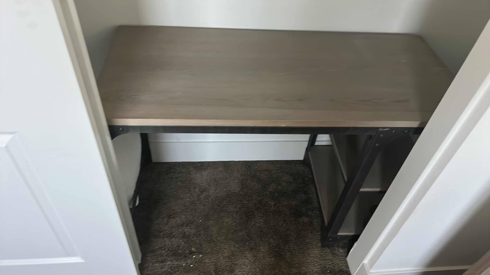 Photo 1 of METAL AND WOOD DESK 46” x 20” x 36”