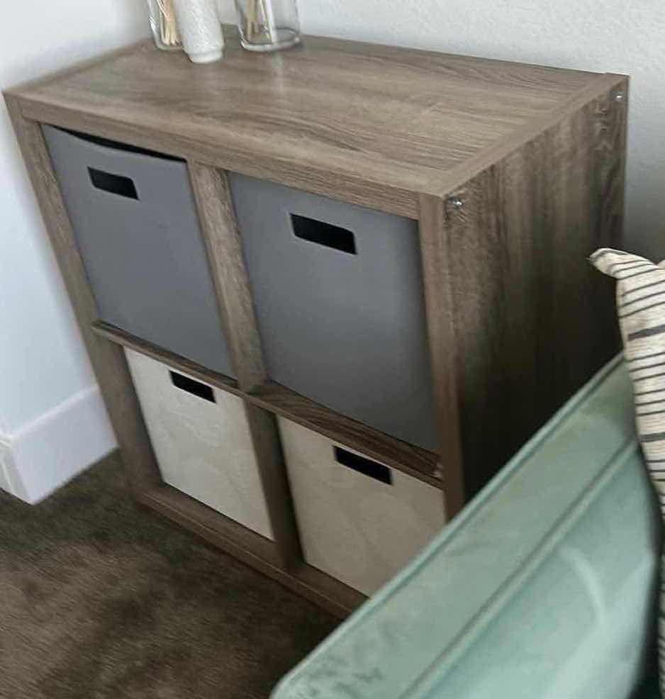 Photo 1 of STORAGE CABINET WITH CANVAS CUBES 30” x 14 1/2” x 30”