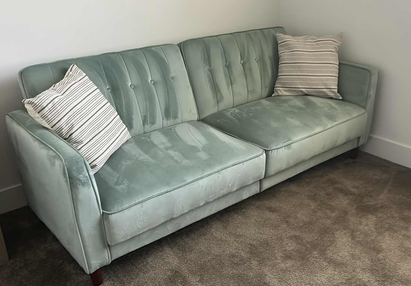 Photo 1 of SOFT VELVETY SOFA / FUTON 3’ x 85” x 32”AND FUTON 45” x 6’