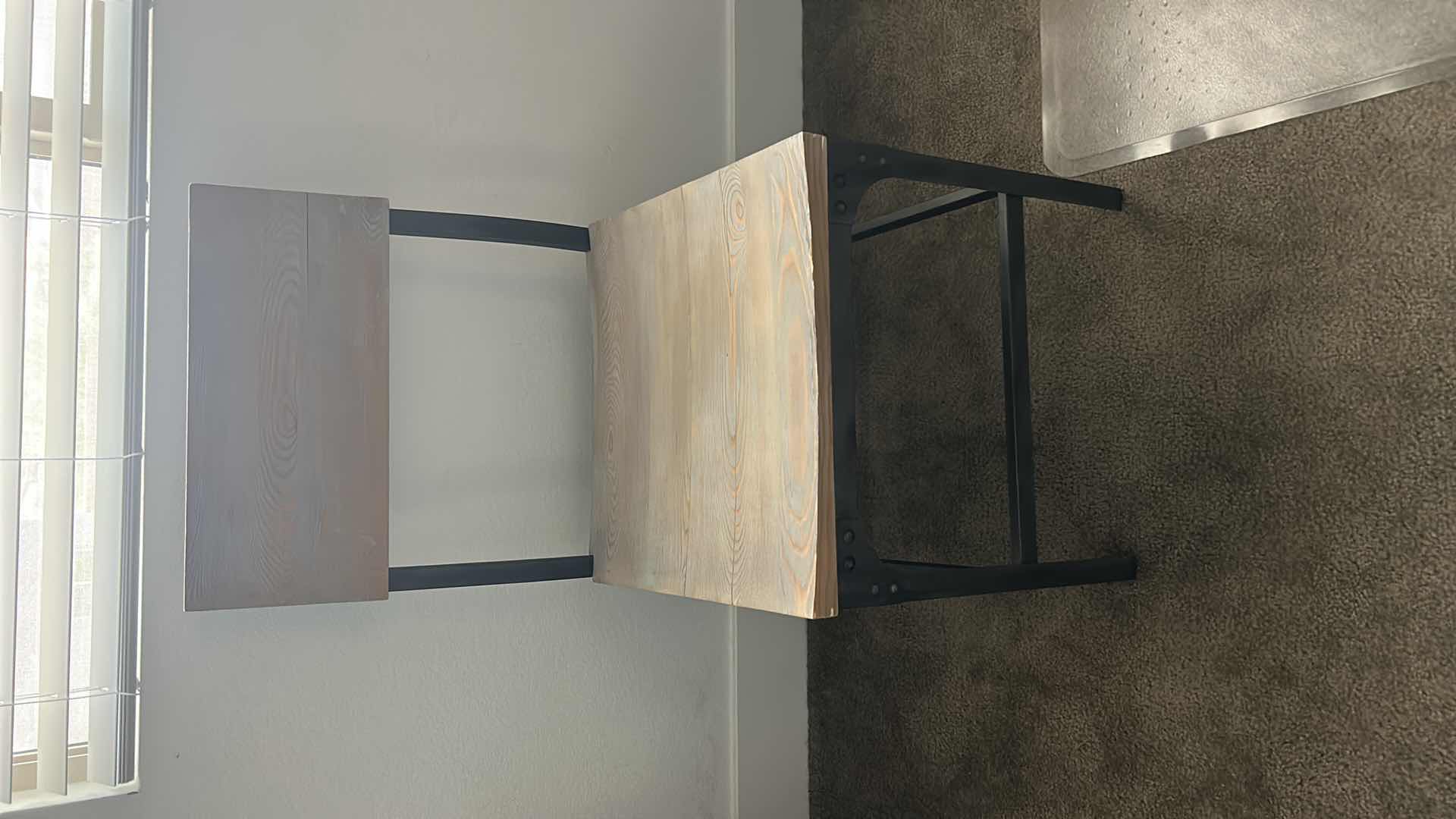 Photo 1 of METAL AND WOOD CHAIR 17 1/2” x 22” x 35 1/2”