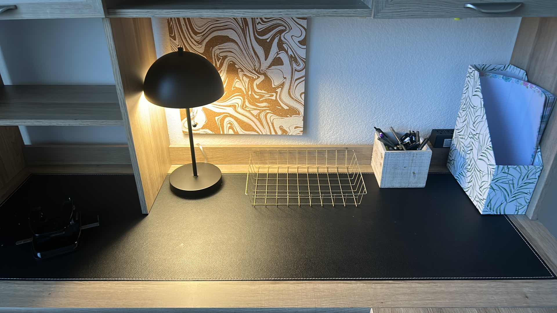 Photo 1 of WOOD OFFICE FURNITURE AND ACCESSORIES WITH FLOOR MAT DESK 59” x 24” x 29” RETURN 3’