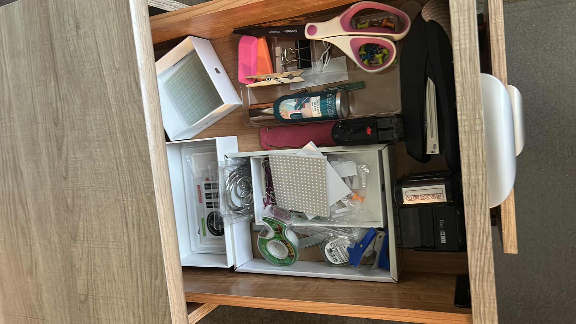 Photo 1 of WOOD OFFICE FURNITURE AND ACCESSORIES WITH FLOOR MAT DESK 59” x 24” x 29” RETURN 3’