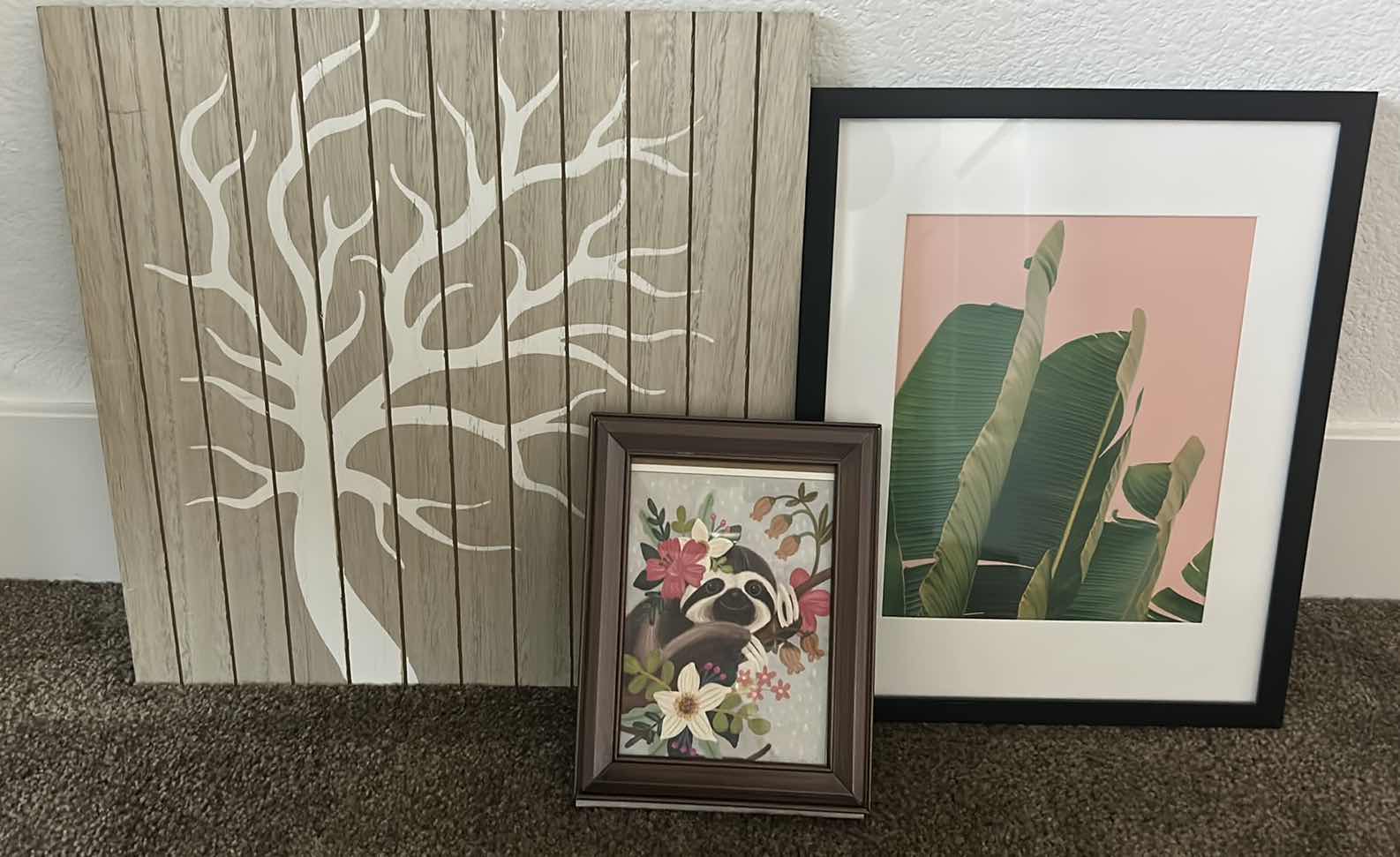 Photo 1 of 3 PC HOME DECOR ASSORTMENT ( TREE ARTWORK 16” x 16)