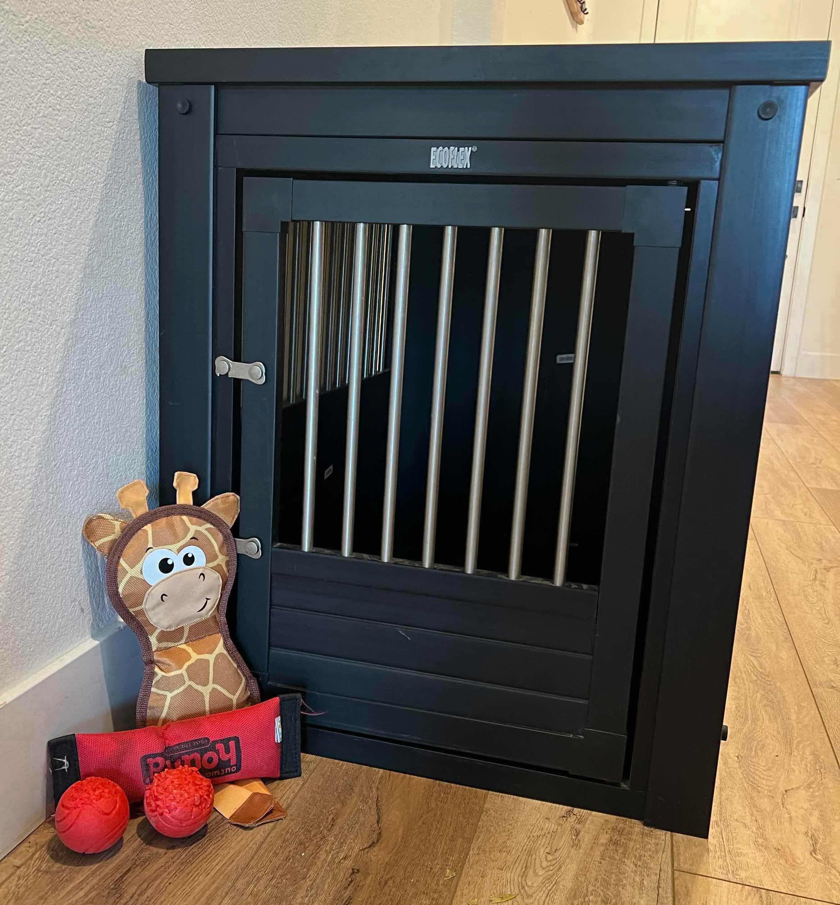 Photo 1 of BLACK ECOFLEX LARGE INDOOR DOG CRATE. 24” x 36” x 28”.