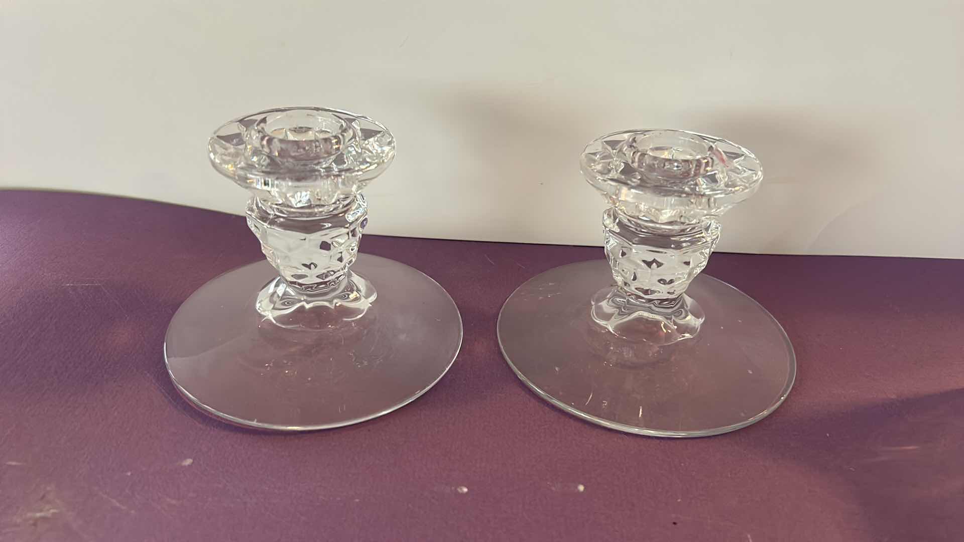 Photo 1 of CRYSTAL CANDLR HOLDERS AND VASE