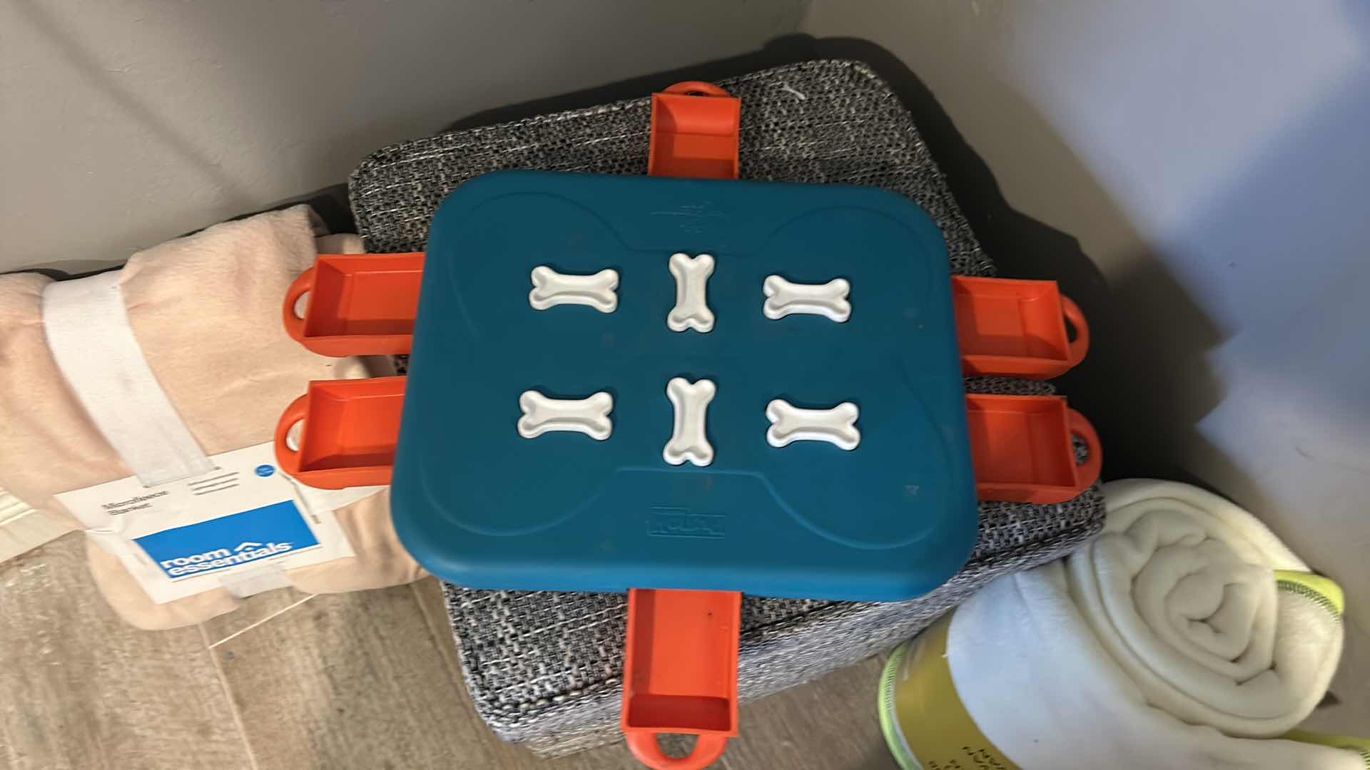 Photo 1 of STORAGE OTTOMAN WITH PET SUPPLIES AND 2 BLANKETS