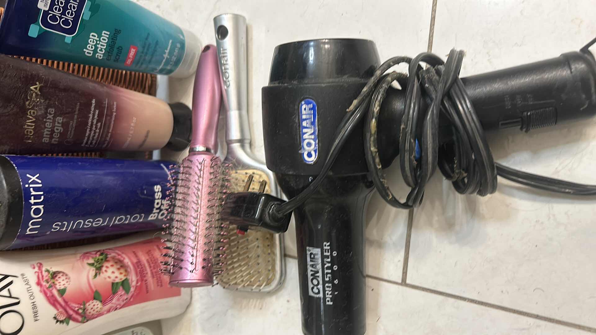 Photo 1 of BASKET FULL OF HAIR CARE PRODUCTS AND TOOLS