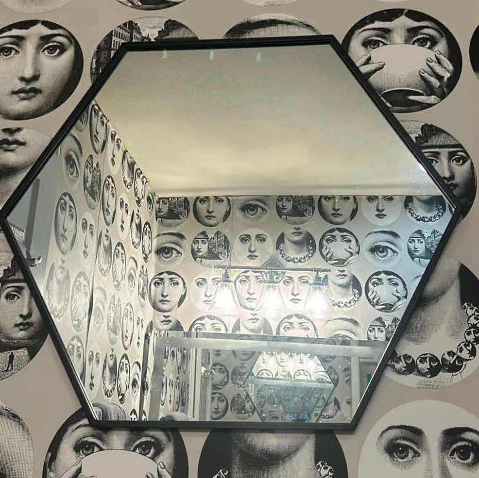 Photo 1 of BLACK FRAMED OCTAGON MIRROR 30” x H 26”