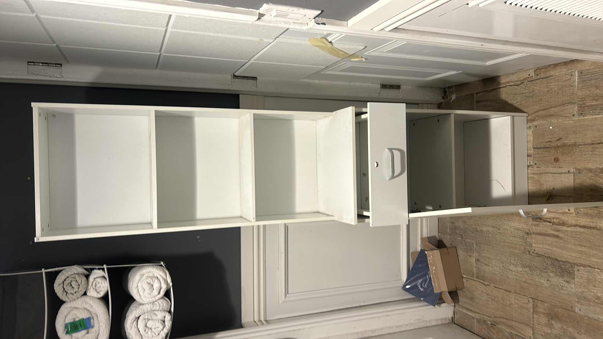 Photo 1 of WHITE STORAGE AND DISPLAY CABINET 16" BY 13" BY H 70"