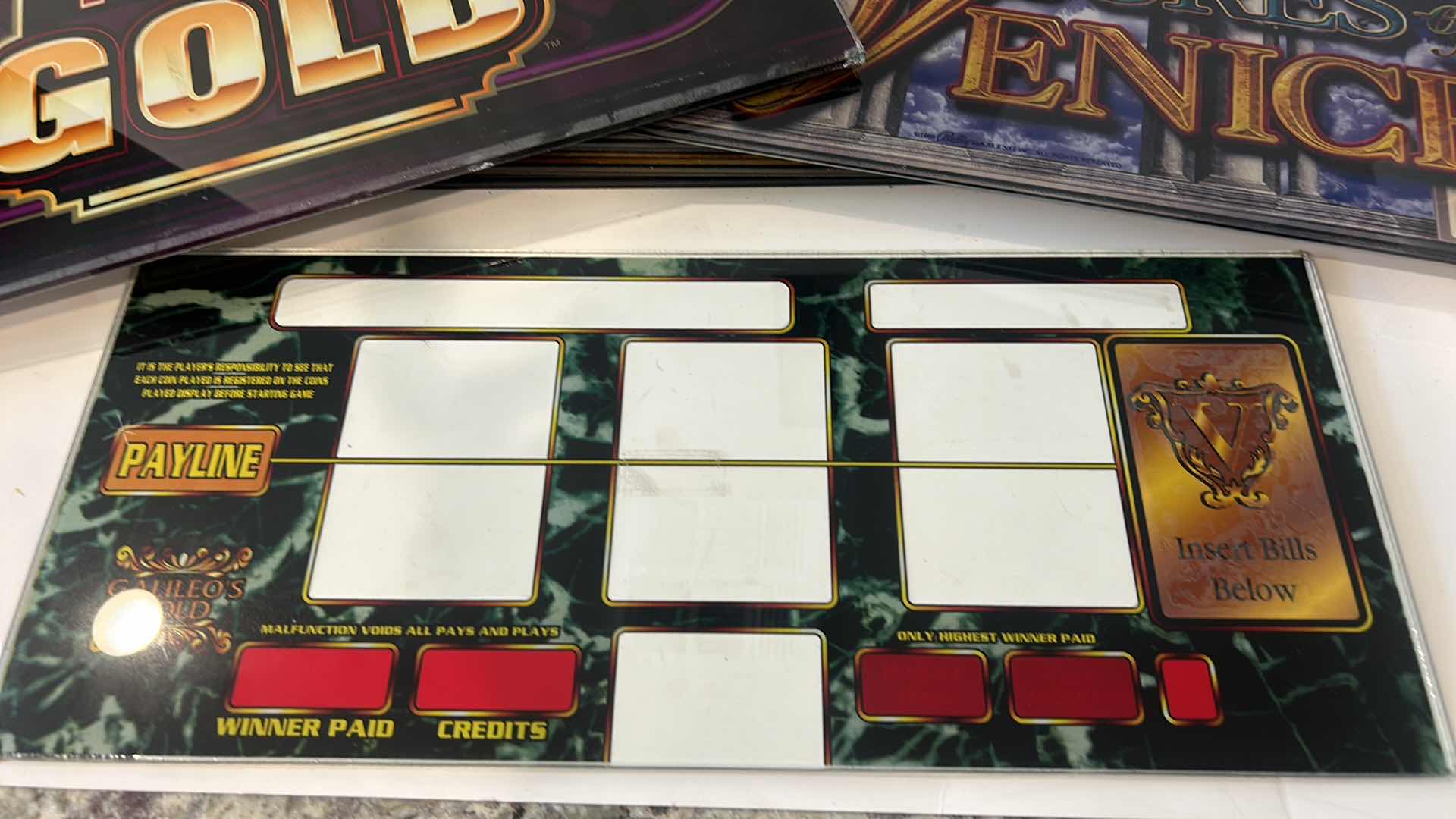 Photo 1 of 11 GLASS GAMBLING MACHINE TOPPERS 19 1/2” x 9”