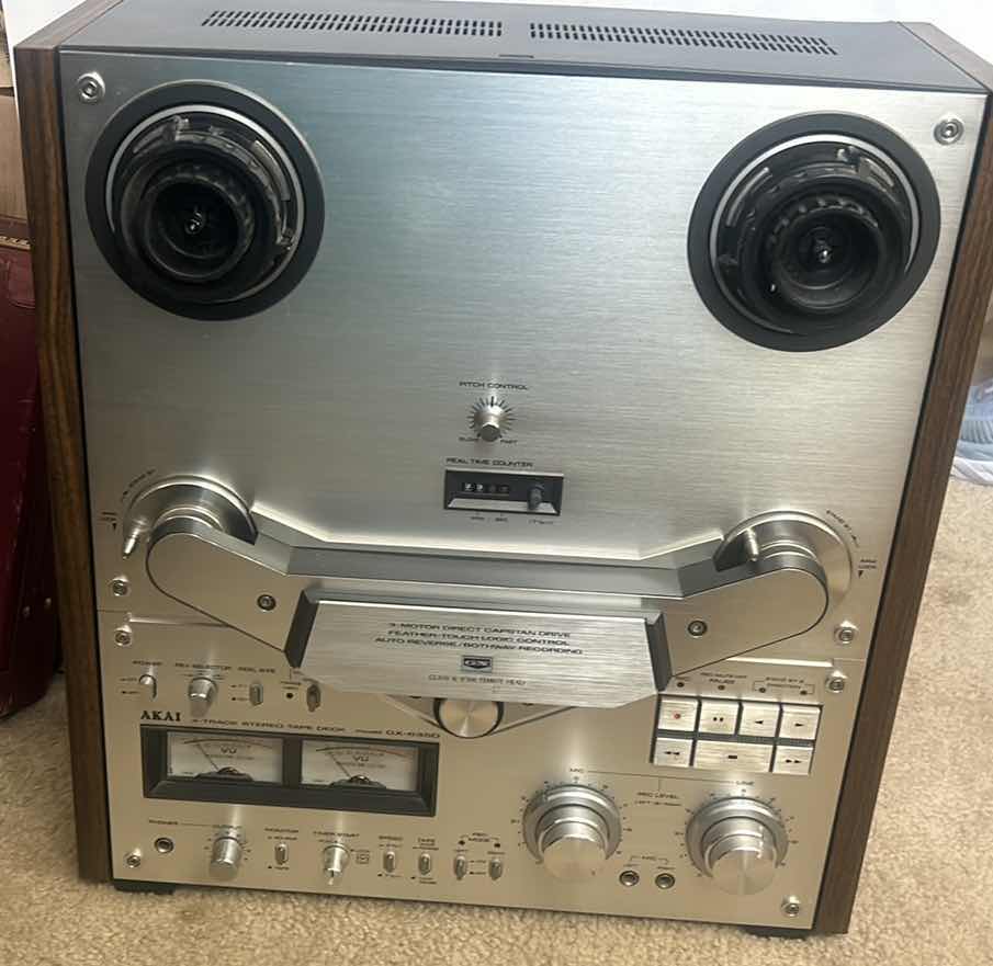 Photo 1 of ELECTRONICS - AKAI 4-TRACK STEREO TAPE DECK 3-MOTOR DIRECT CAPSTAN DRIVE