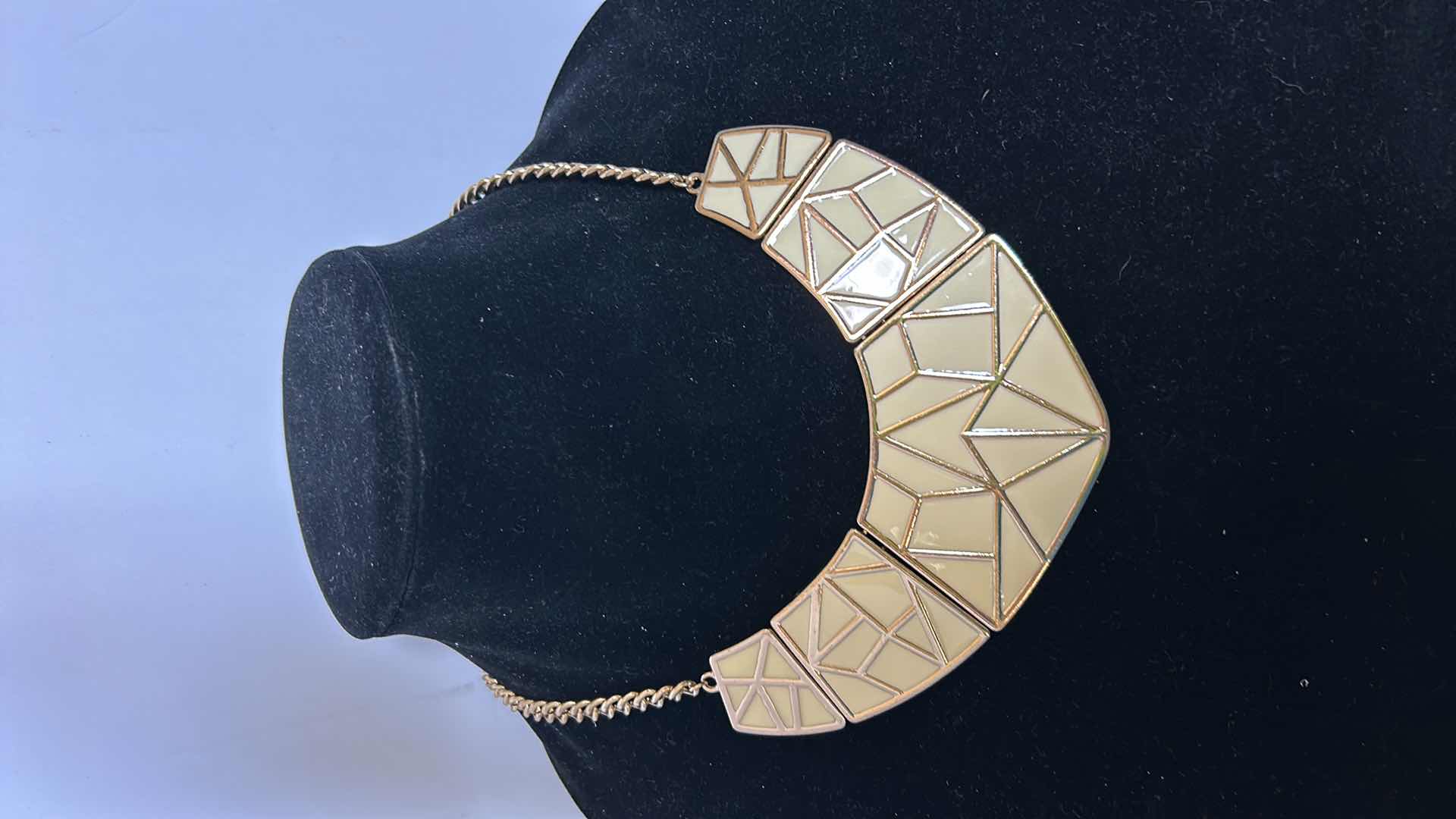 Photo 1 of COSTUME JEWELRY. TWO NECKLACES AND TWO PAIRS OF CLIP-ON EARRINGS.